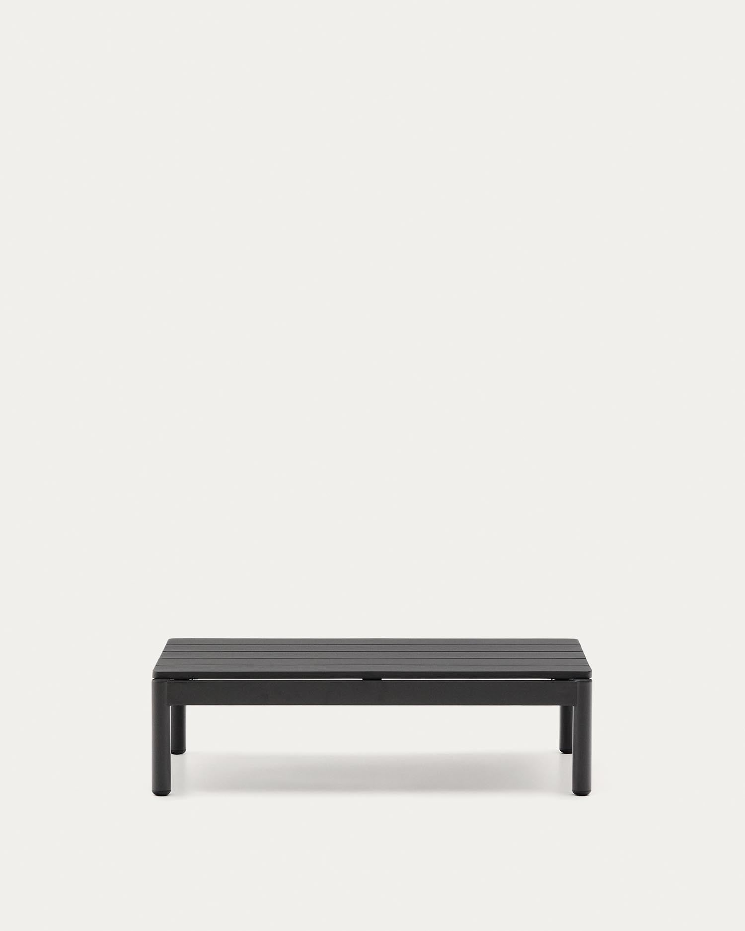 Couchtisch Sorells aus grauem Aluminium 52,4 x 91 cm in Graphit präsentiert im Onlineshop von KAQTU Design AG. Beistelltisch Outdoor ist von Kave Home