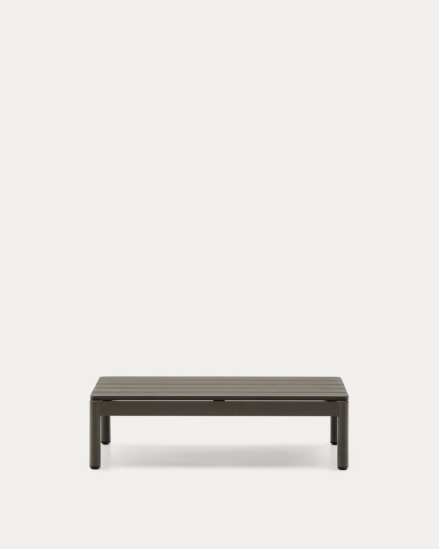 Couchtisch Sorells aus grünem Aluminium 52,4 x 91 cm in Khaki präsentiert im Onlineshop von KAQTU Design AG. Beistelltisch Outdoor ist von Kave Home