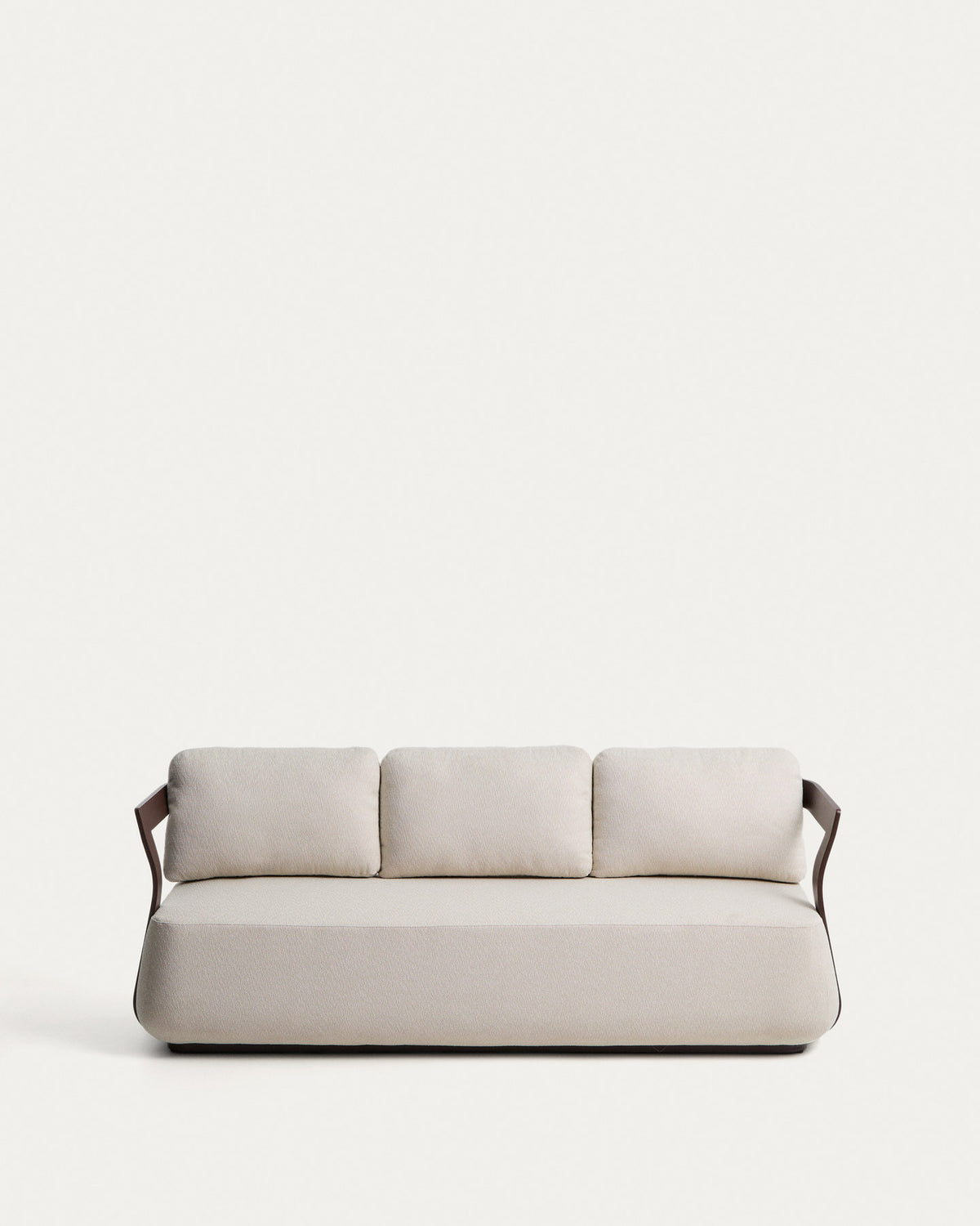3-Sitzer Sofa Tamaris aus Aluminium in Braun, 217 cm in Braun, Hellbraun, Beige präsentiert im Onlineshop von KAQTU Design AG. Lounge Sofa ist von Kave Home