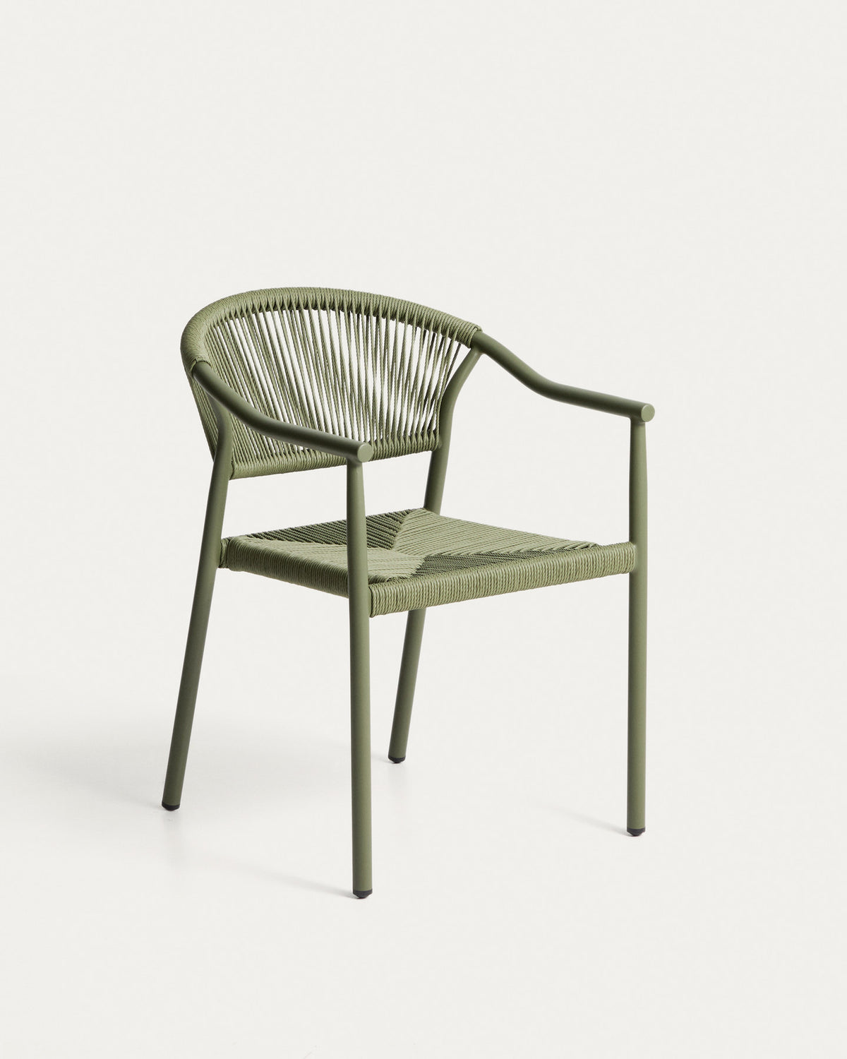 Stapelbarer Outdoor-Stuhl Livadia aus Aluminium in Grün in Grün, Hellgrün präsentiert im Onlineshop von KAQTU Design AG. Gartenstuhl ist von Kave Home