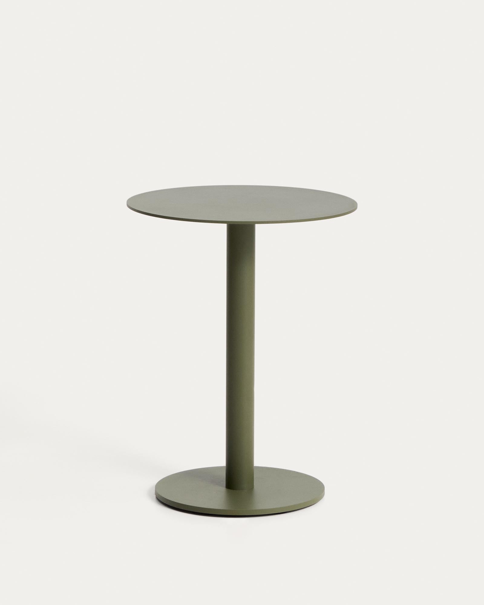 Beistelltisch Asinara aus grünem Aluminium, Ø 40 cm in Dunkelgrün präsentiert im Onlineshop von KAQTU Design AG. Beistelltisch Outdoor ist von Kave Home