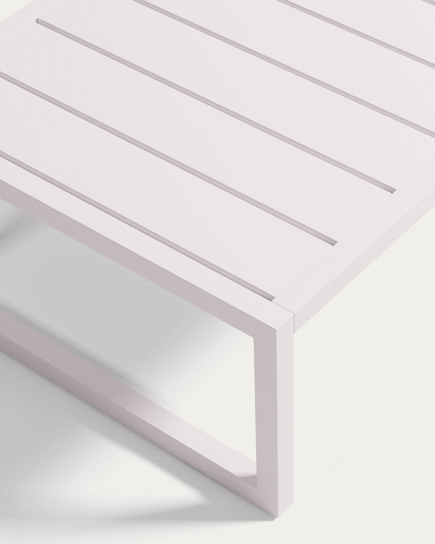 Stylischer Couchtisch Comova von Kave Home: 100% wetterfest, aus robustem Aluminium, 60 x 114 cm – perfekt für Ihre Outdoor-Oase.