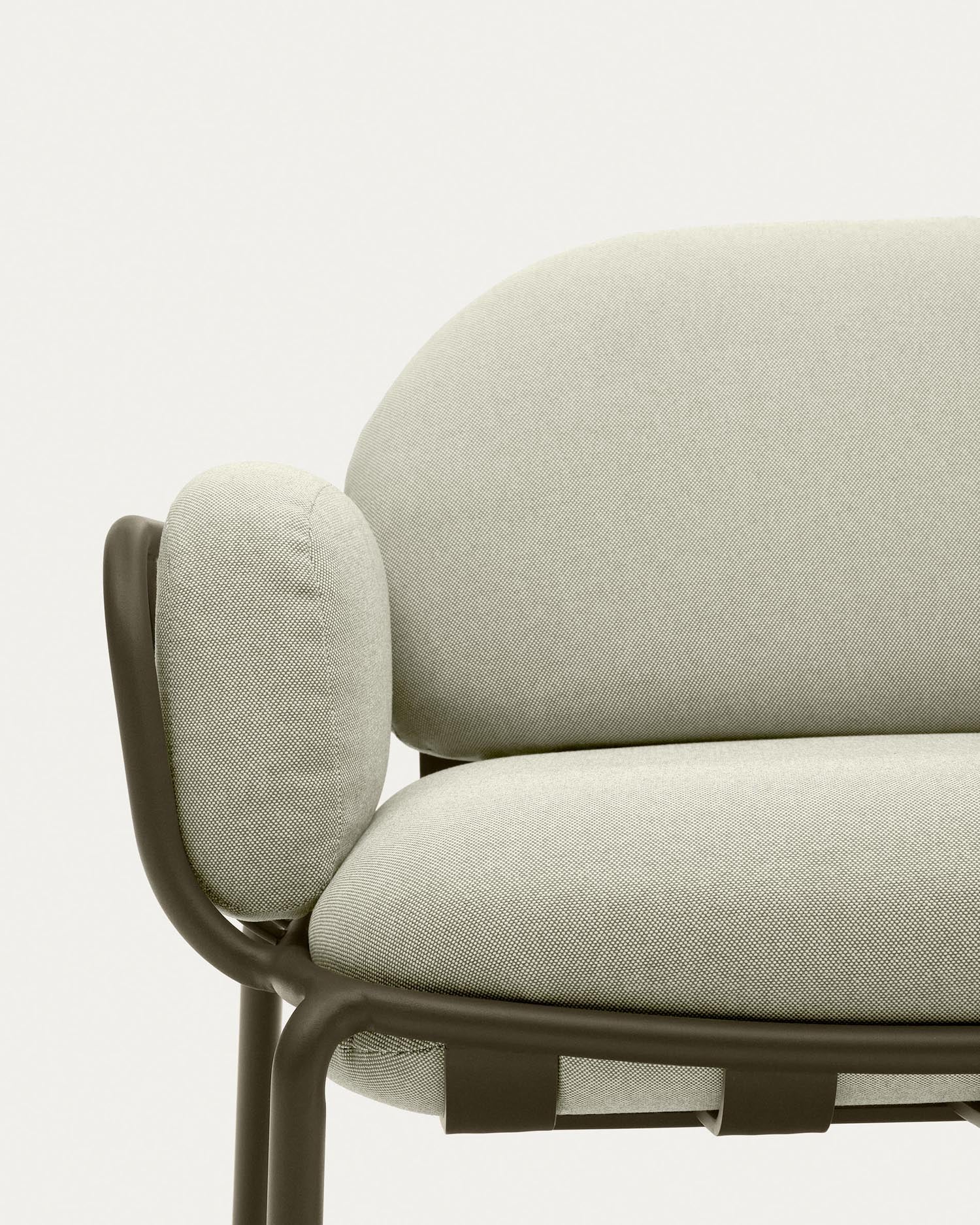 Elegantes Joncols 3-Sitzer-Gartensofa aus robustem Aluminium in Grün, 225 cm, ideal für entspannte Stunden im Freien.