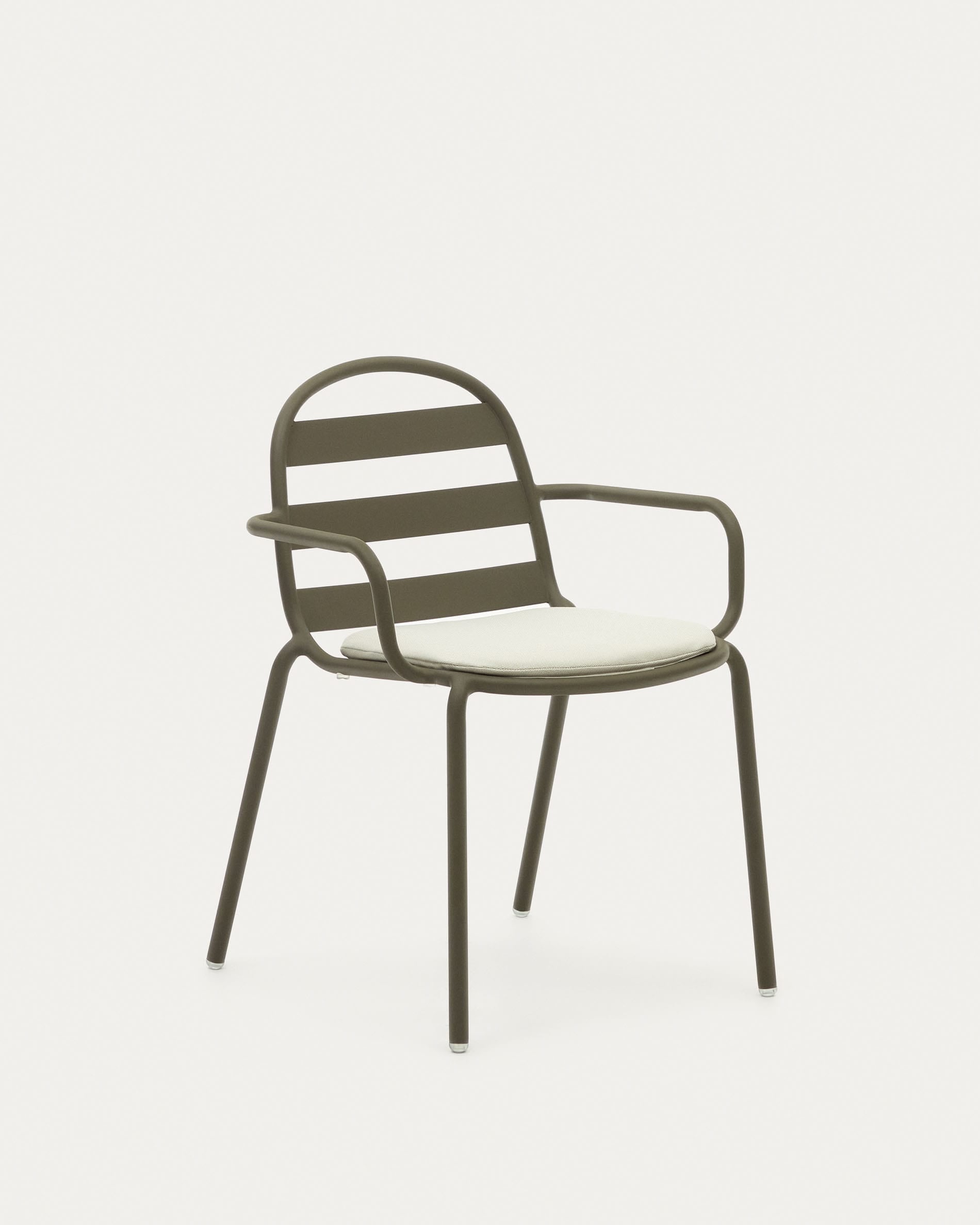 Stuhlkissen Joncols in Beige, 43x41 cm, von Kave Home. Ideal für bequeme und elegante Sitzmöglichkeiten in Ihrem Zuhause.