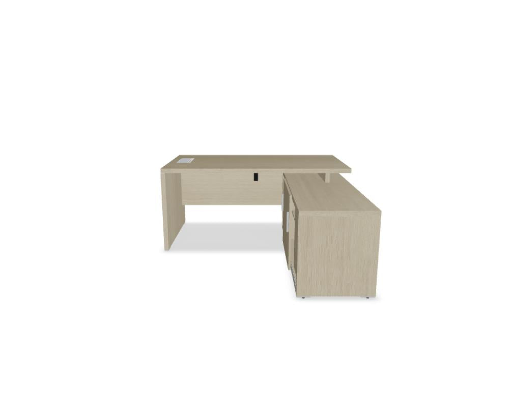 Quando QU16 - Chefschreibtisch in Kanadische Eiche präsentiert im Onlineshop von KAQTU Design AG. Schreibtisch ist von Mdd