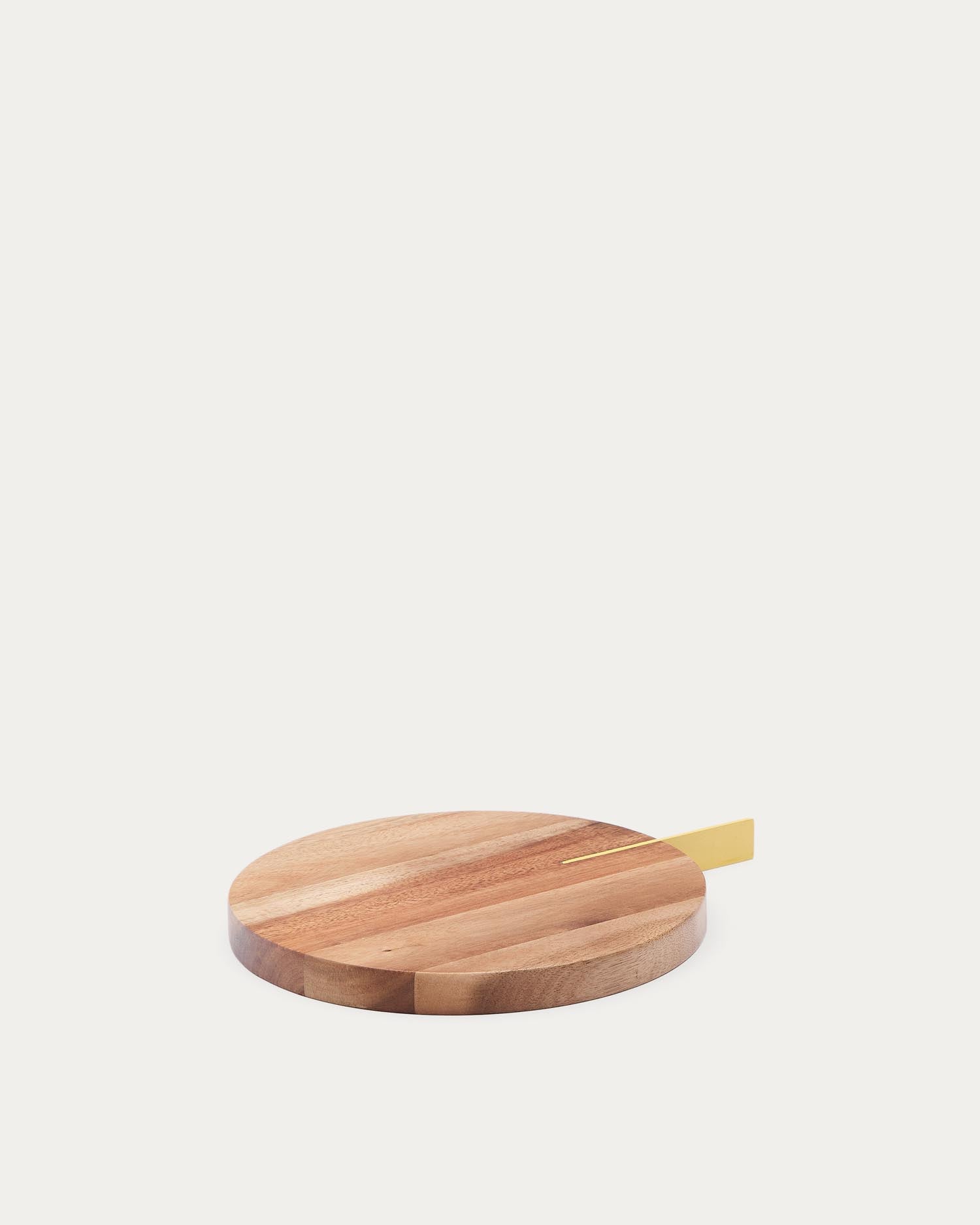 Servierbrett Zairin aus Akazienholz und gelbem Metall, FSC 100 % in Gelb präsentiert im Onlineshop von KAQTU Design AG. Tablett ist von Kave Home
