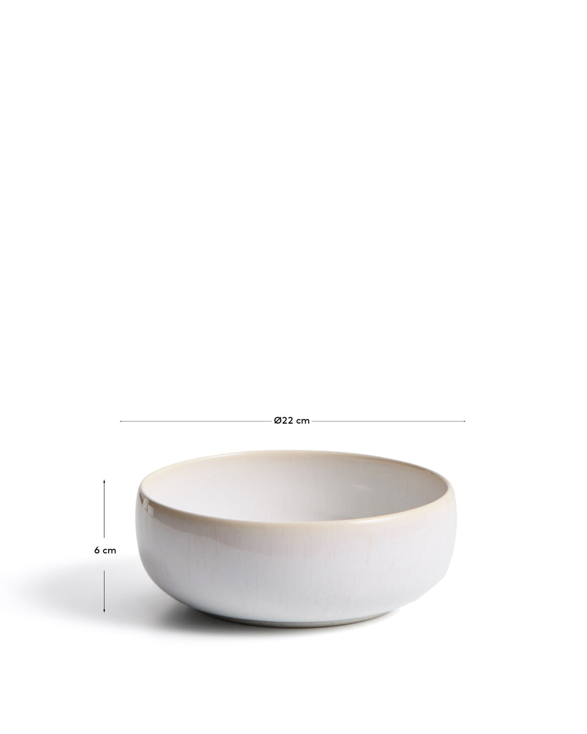 Schale Uilo aus Keramik in Weiss in Weiss präsentiert im Onlineshop von KAQTU Design AG. Schale ist von Kave Home