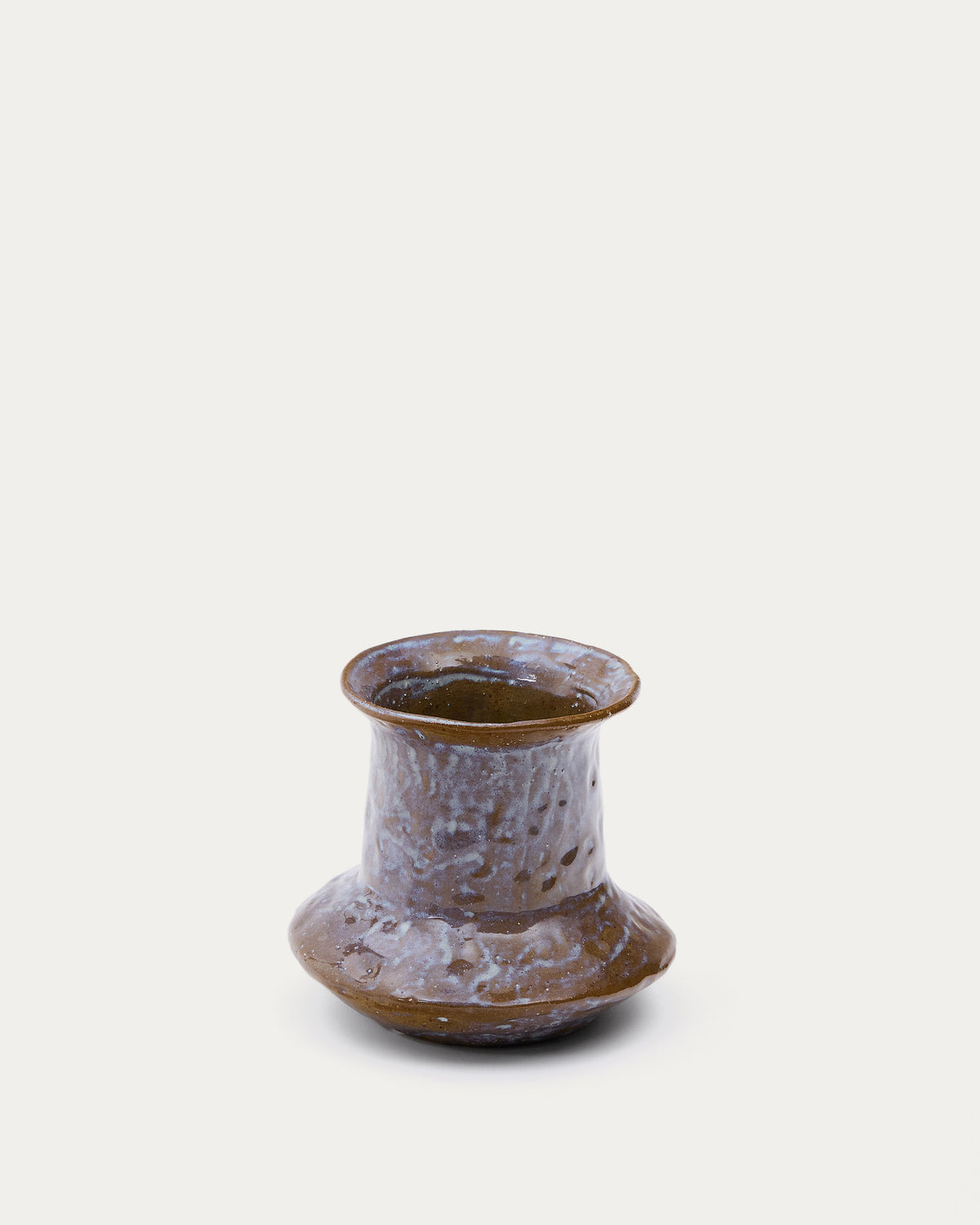 Keramikvase Olaris in Braun, 16 cm in Blau präsentiert im Onlineshop von KAQTU Design AG. Vase ist von Kave Home