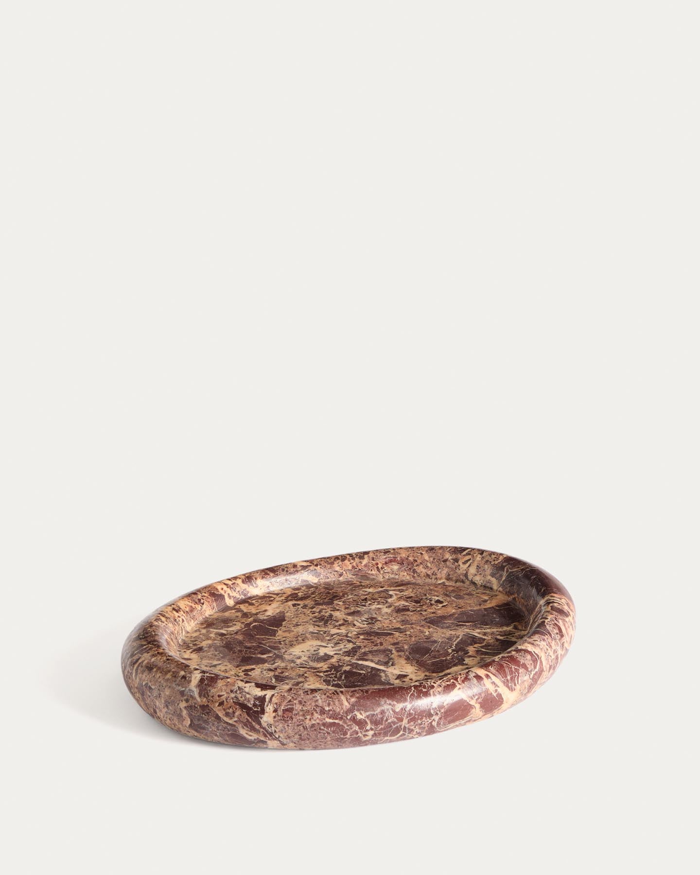 Tablett Lenorel aus weinrotem Marmor 30 x 23 cm in präsentiert im Onlineshop von KAQTU Design AG. Tablett ist von Kave Home