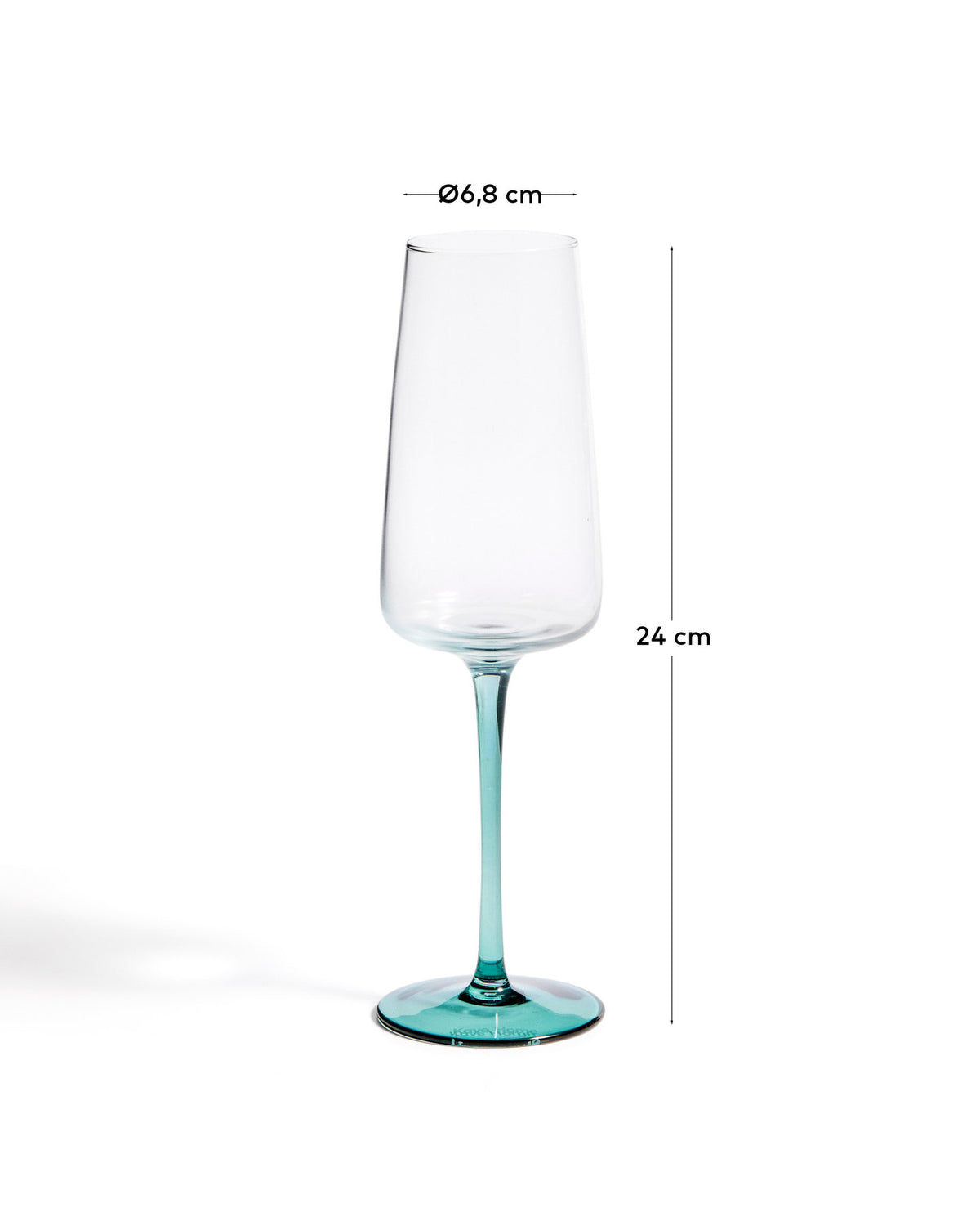 Sektglas Irides aus blau und klarem Glas, 31,5 cl in Blau, Transparent präsentiert im Onlineshop von KAQTU Design AG. Champagner Flutes ist von Kave Home
