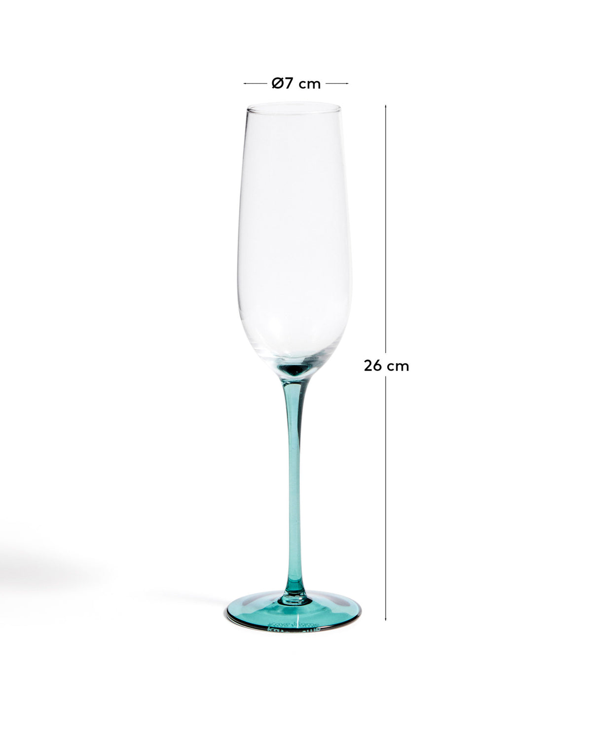 Sektglas Irides aus blau und klarem Glas, 24,5 cl in Transparent, Blau präsentiert im Onlineshop von KAQTU Design AG. Champagner Flutes ist von Kave Home