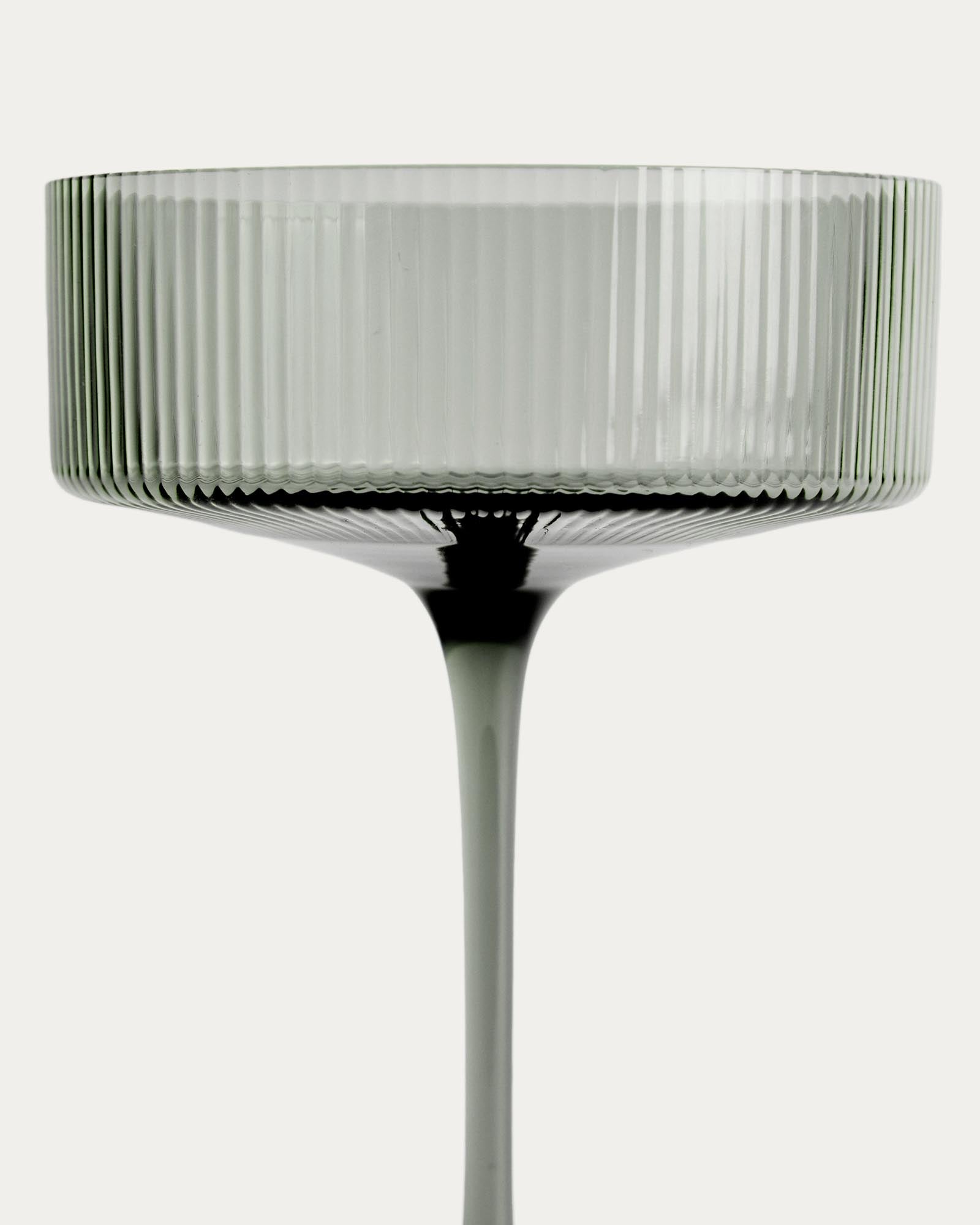 Schickes Cocktailglas Eluria in grünem Glas, 31,5 cl, perfekt für kreative Cocktails und festliche Anlässe.