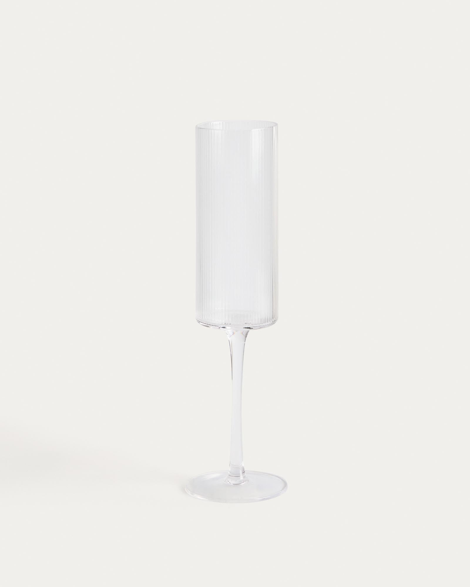 Sektglas Eluria aus klarem Glas, 24,5 cl in Transparent präsentiert im Onlineshop von KAQTU Design AG. Champagner Flutes ist von Kave Home