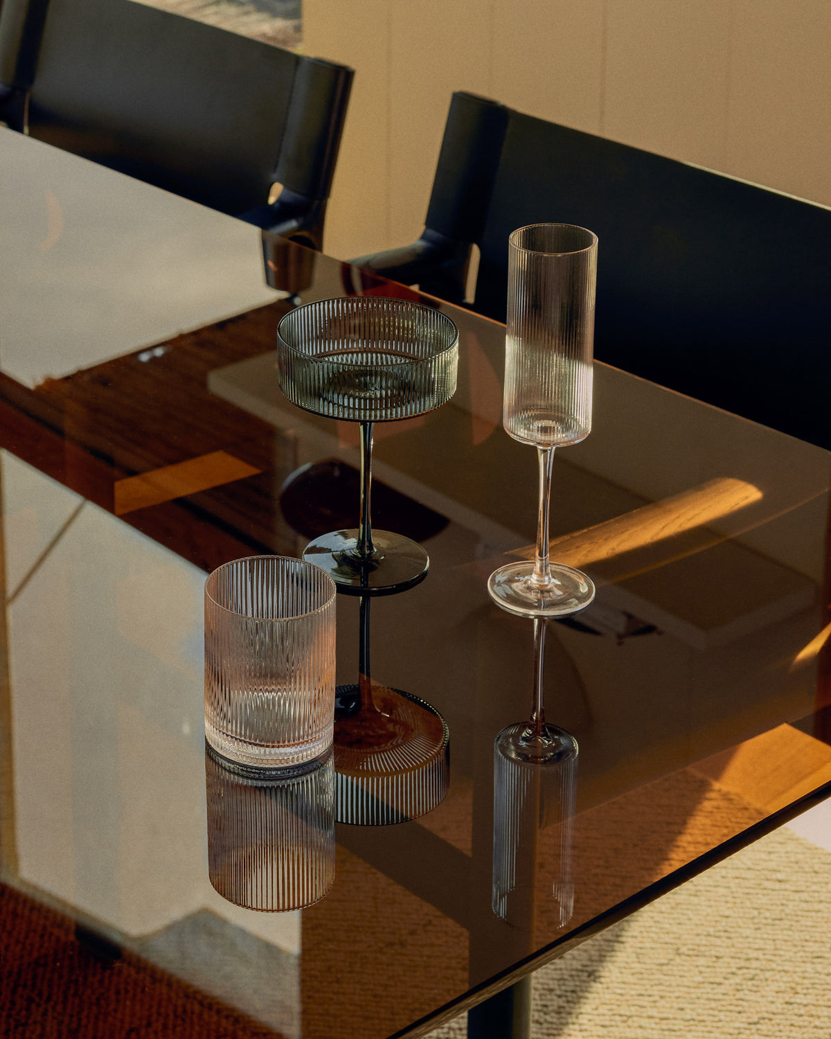 Sektglas Eluria aus klarem Glas, 24,5 cl in Transparent präsentiert im Onlineshop von KAQTU Design AG. Champagner Flutes ist von Kave Home
