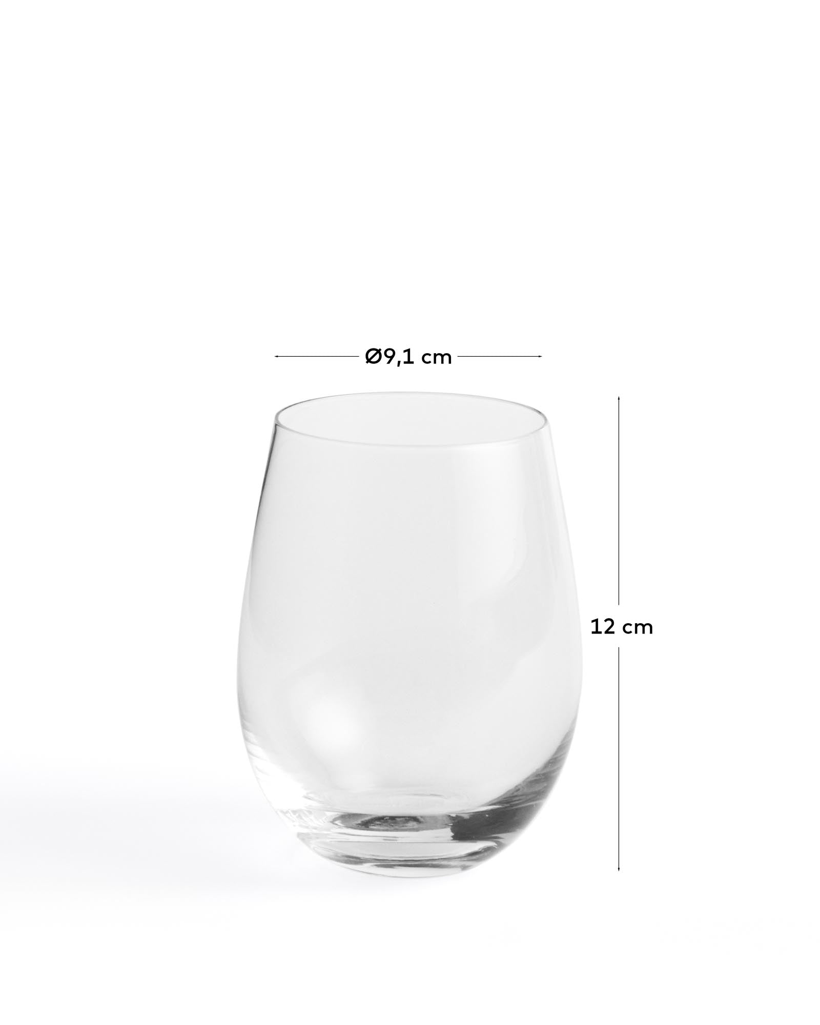 Schlichtes und modernes Wasserglas Orbida aus klarem Glas, 45 cl, perfekt für den täglichen Gebrauch und besondere Anlässe.