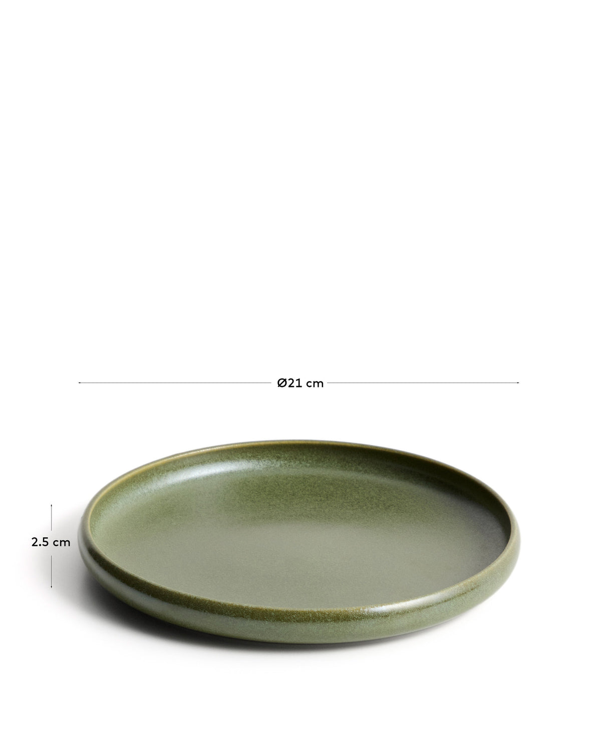 Dessertteller Uilo aus Keramik in Grün in Grün präsentiert im Onlineshop von KAQTU Design AG. Dessertteller ist von Kave Home