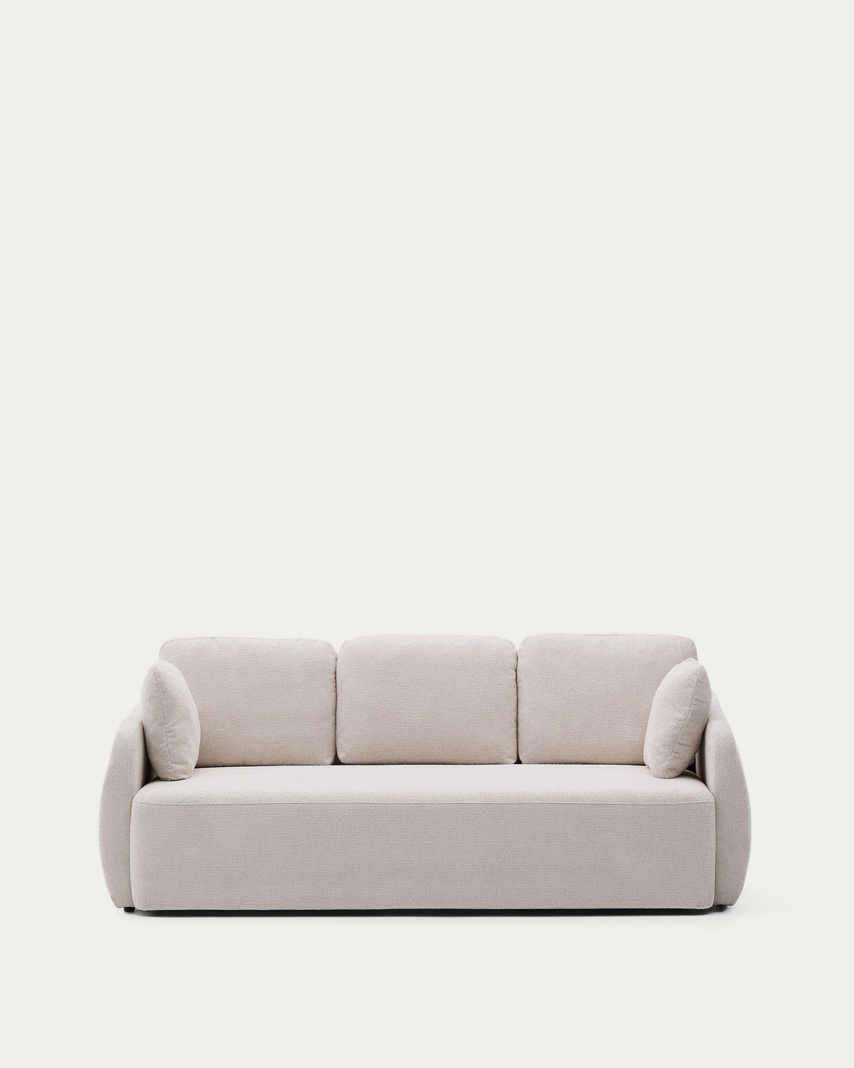 3-Sitzer-Bettsofa Laira in ecrufarbener Chenille, 218 cm, FSC Mix Credit in Ecru präsentiert im Onlineshop von KAQTU Design AG. Bettsofa ist von Kave Home