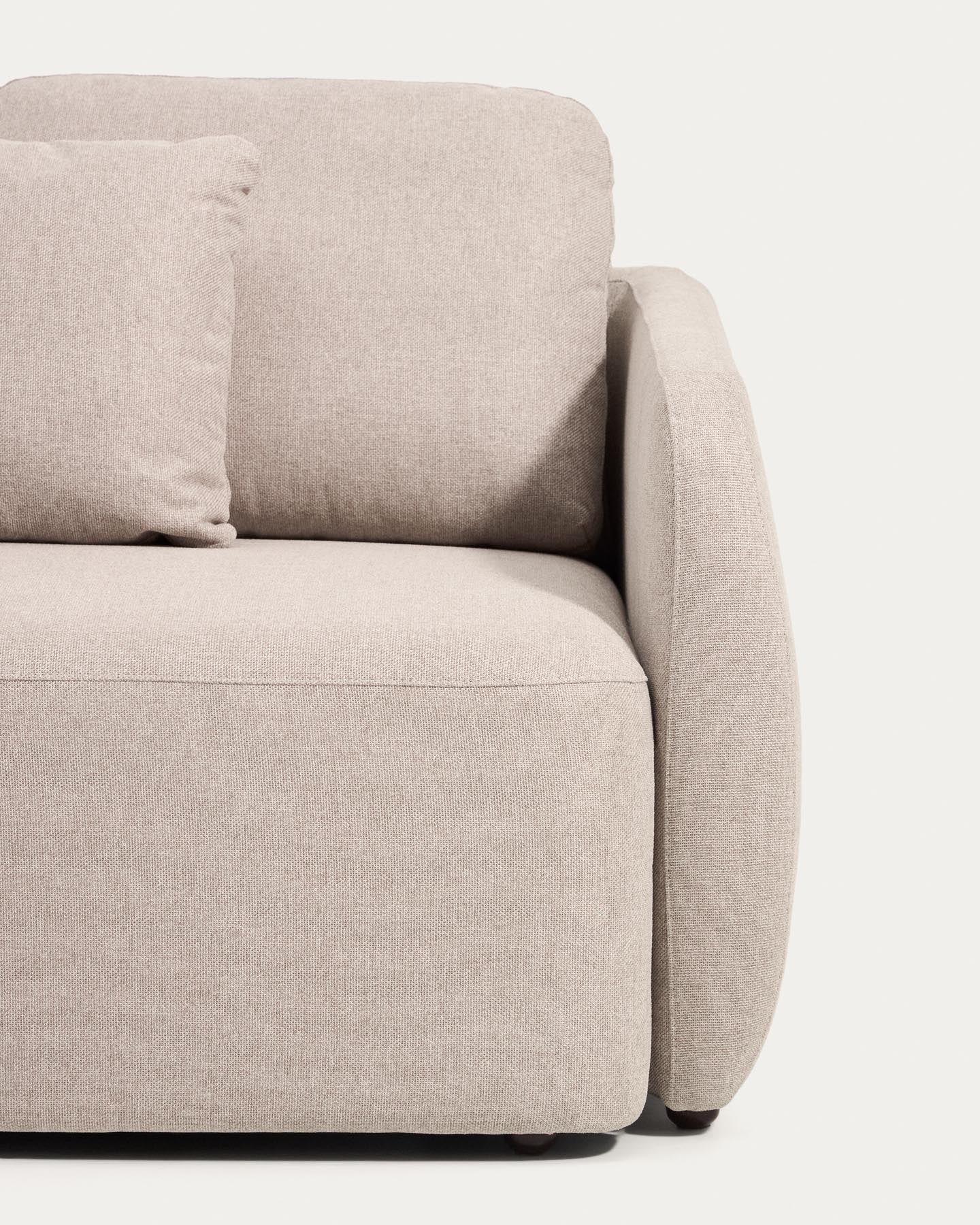 3-Sitzer-Bettsofa Laira in beiger Chenille, 218 cm, FSC Mix Credit in Beige präsentiert im Onlineshop von KAQTU Design AG. Bettsofa ist von Kave Home