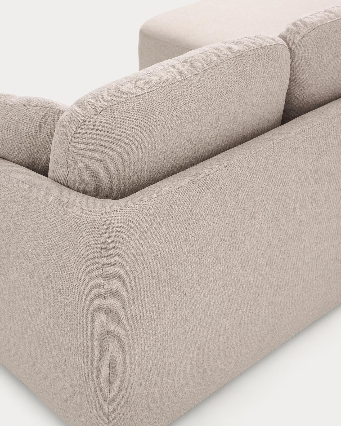 3-Sitzer-Bettsofa Laira in beiger Chenille und Chaiselongue links, 246 cm, FSC Mix Credit in Beige präsentiert im Onlineshop von KAQTU Design AG. Bettsofa ist von Kave Home