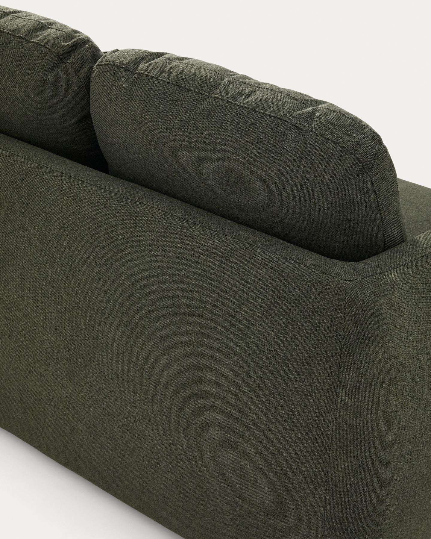 3-Sitzer-Bettsofa Laira in dunkelgrüner Chenille, 218 cm, FSC Mix Credit in Dunkelgrün präsentiert im Onlineshop von KAQTU Design AG. Bettsofa ist von Kave Home