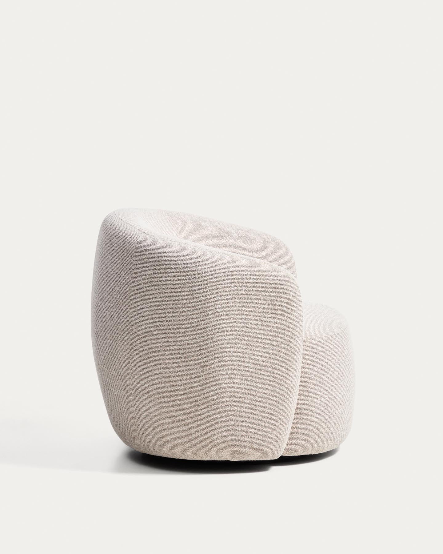 Drehsessel Odenia mit beigem Micro-Bouclé in Beige präsentiert im Onlineshop von KAQTU Design AG. Drehsessel ist von Kave Home