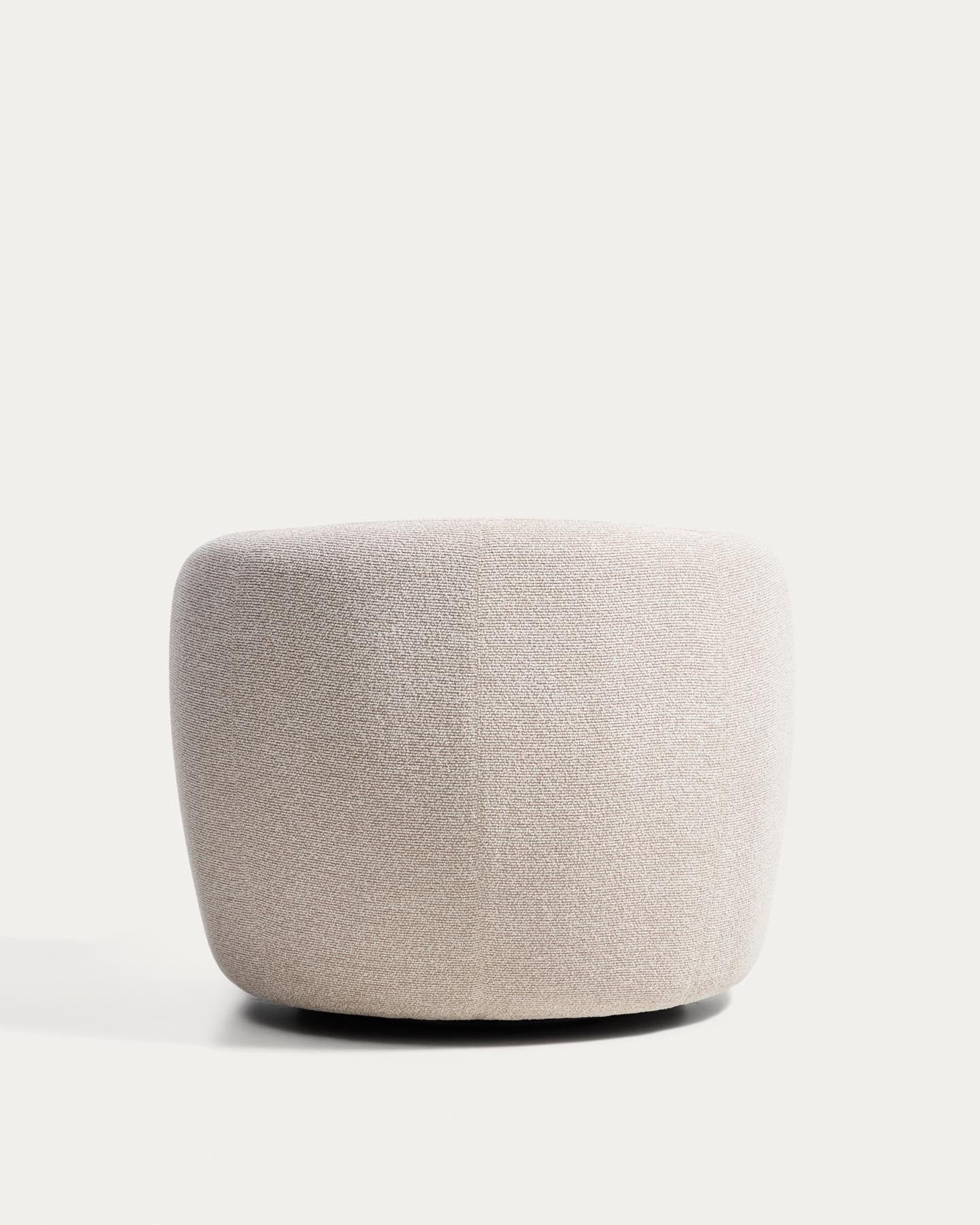 Drehsessel Odenia mit beigem Micro-Bouclé in Beige präsentiert im Onlineshop von KAQTU Design AG. Drehsessel ist von Kave Home
