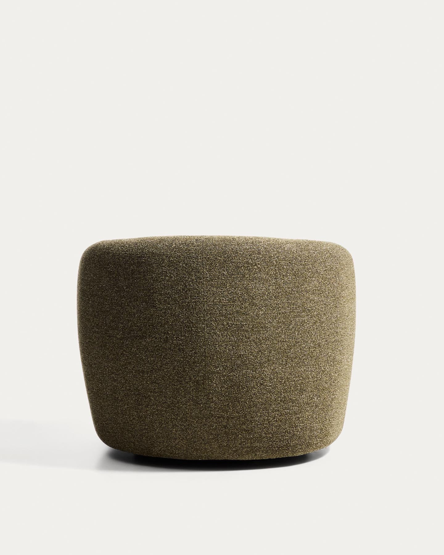 Drehsessel Odenia, schwer entflammbar mit olivgrünem Micro-Bouclé in Grün präsentiert im Onlineshop von KAQTU Design AG. Drehsessel ist von Kave Home
