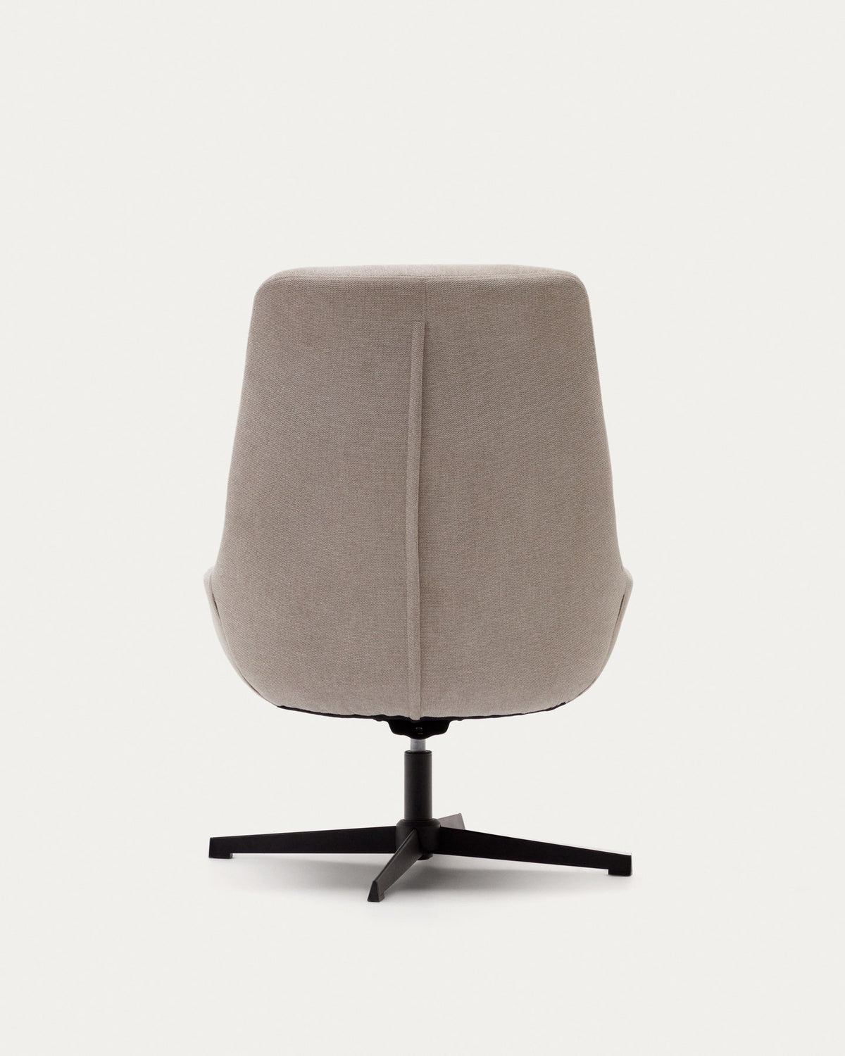 Celida Drehsessel aus beigefarbenem Chenille und Stahl mit schwarzem Finish FSC 100% in Beige, Schwarz präsentiert im Onlineshop von KAQTU Design AG. Drehsessel ist von Kave Home