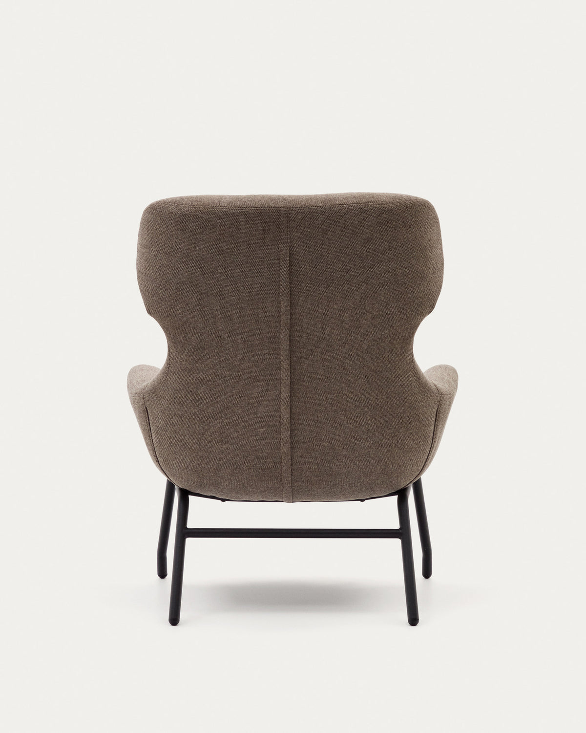 Belina Sessel mit Chenille in Hellbraun und Stahl mit schwarzem Finish FSC 100% in Braun, Schwarz präsentiert im Onlineshop von KAQTU Design AG. Sessel ist von Kave Home