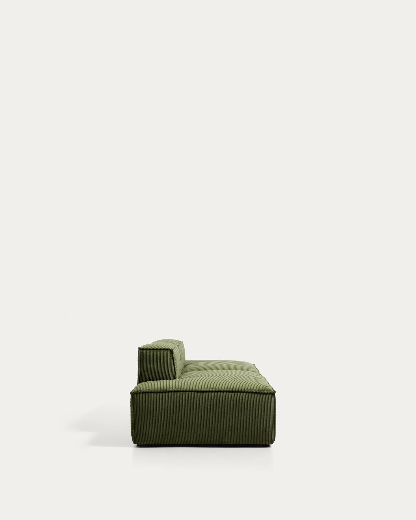 3-Sitzer-Sofa Blok in grobem grünem Cord, 290 cm, FSC Mix Credit in Grün präsentiert im Onlineshop von KAQTU Design AG. 3er Sofa ist von Kave Home