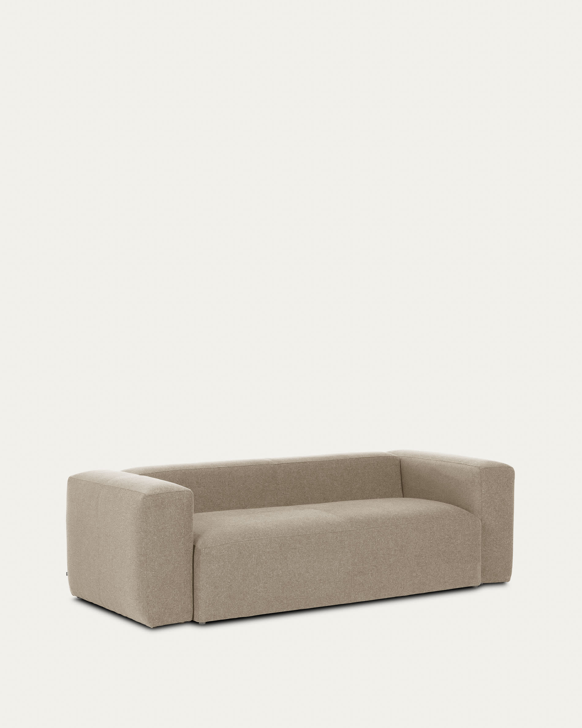 Elegantes Blok 2-Sitzer Sofa, 210 cm, beige, von Kave Home.