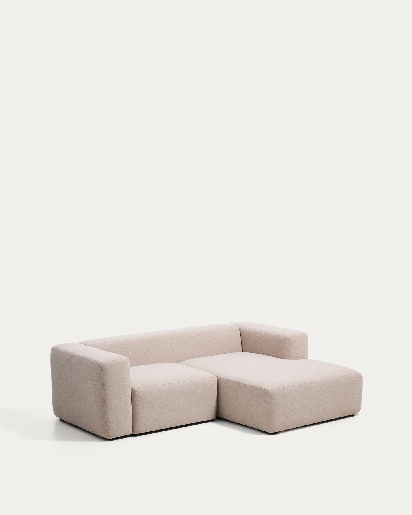 2-Sitzer-Sofa Blok mit Chaiselongue rechts in beiger Chenille, 240 cm, FSC Mix Credit in Beige präsentiert im Onlineshop von KAQTU Design AG. L-Sofa rechts ist von Kave Home