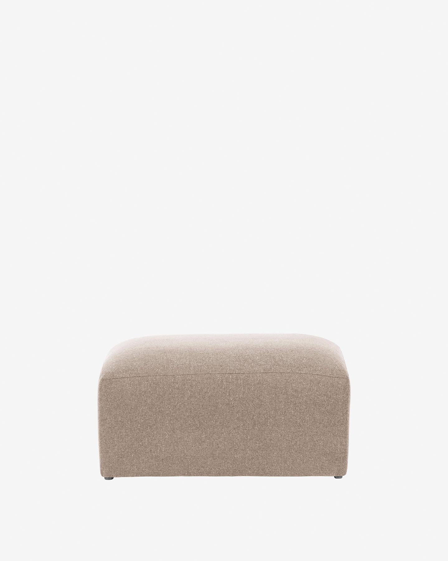 Fussablage Blok, schwer entflammbar mit weissem Lammfellimitat, 90 x 74 cm, FSC Mix Credit in Weiss präsentiert im Onlineshop von KAQTU Design AG. Pouf ist von Kave Home