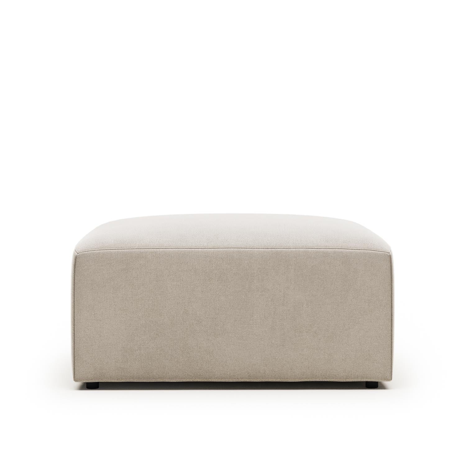Blok Pouf beige 90x70 cm: stilvoll, funktional, bequem. Hochwertige Materialien, zeitloses Design, vielseitig einsetzbar.