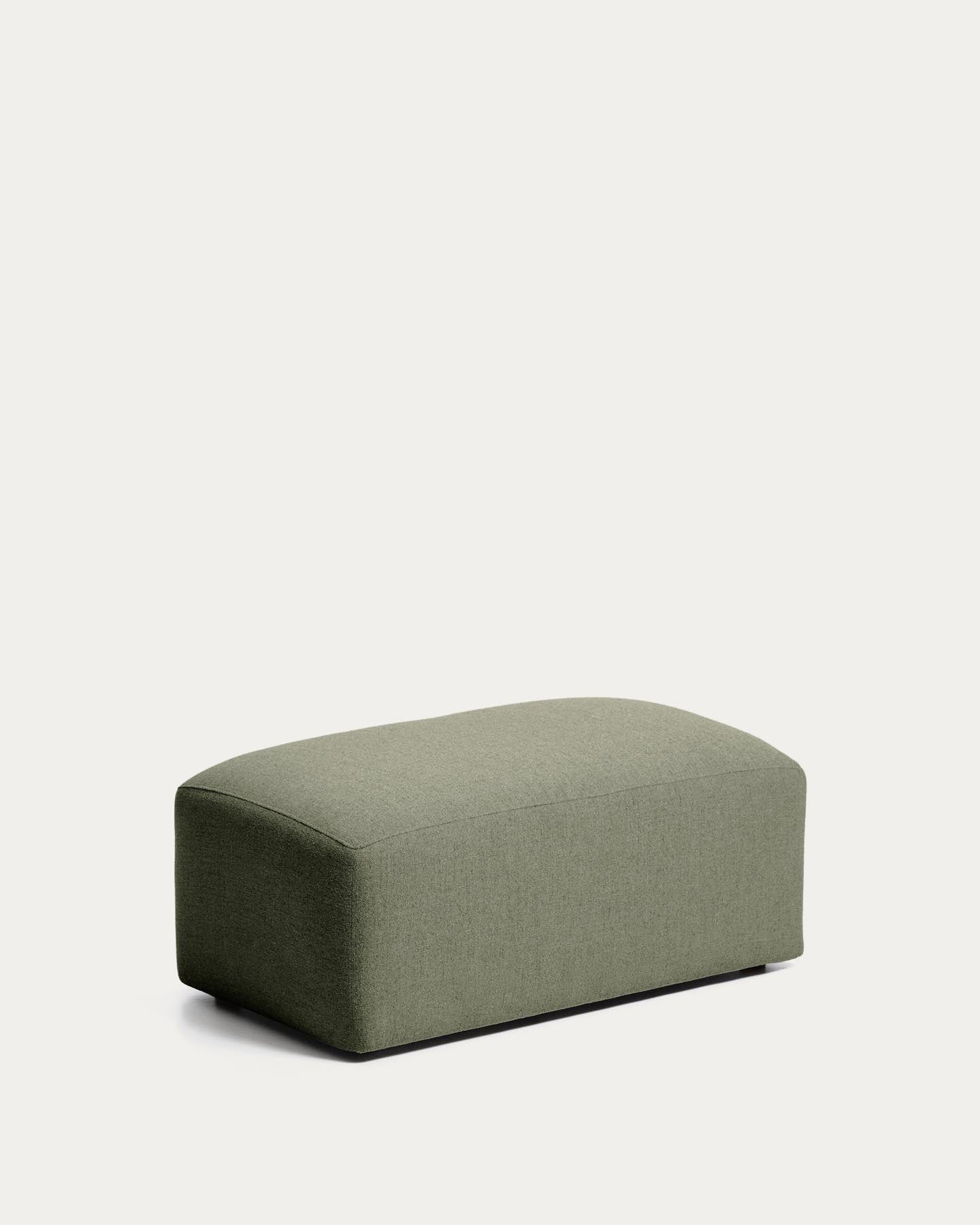 Pouf-Randmodul Blok in grüner Chenille, 60 x 104 cm, FSC Mix Credit in Grün präsentiert im Onlineshop von KAQTU Design AG. Pouf ist von Kave Home