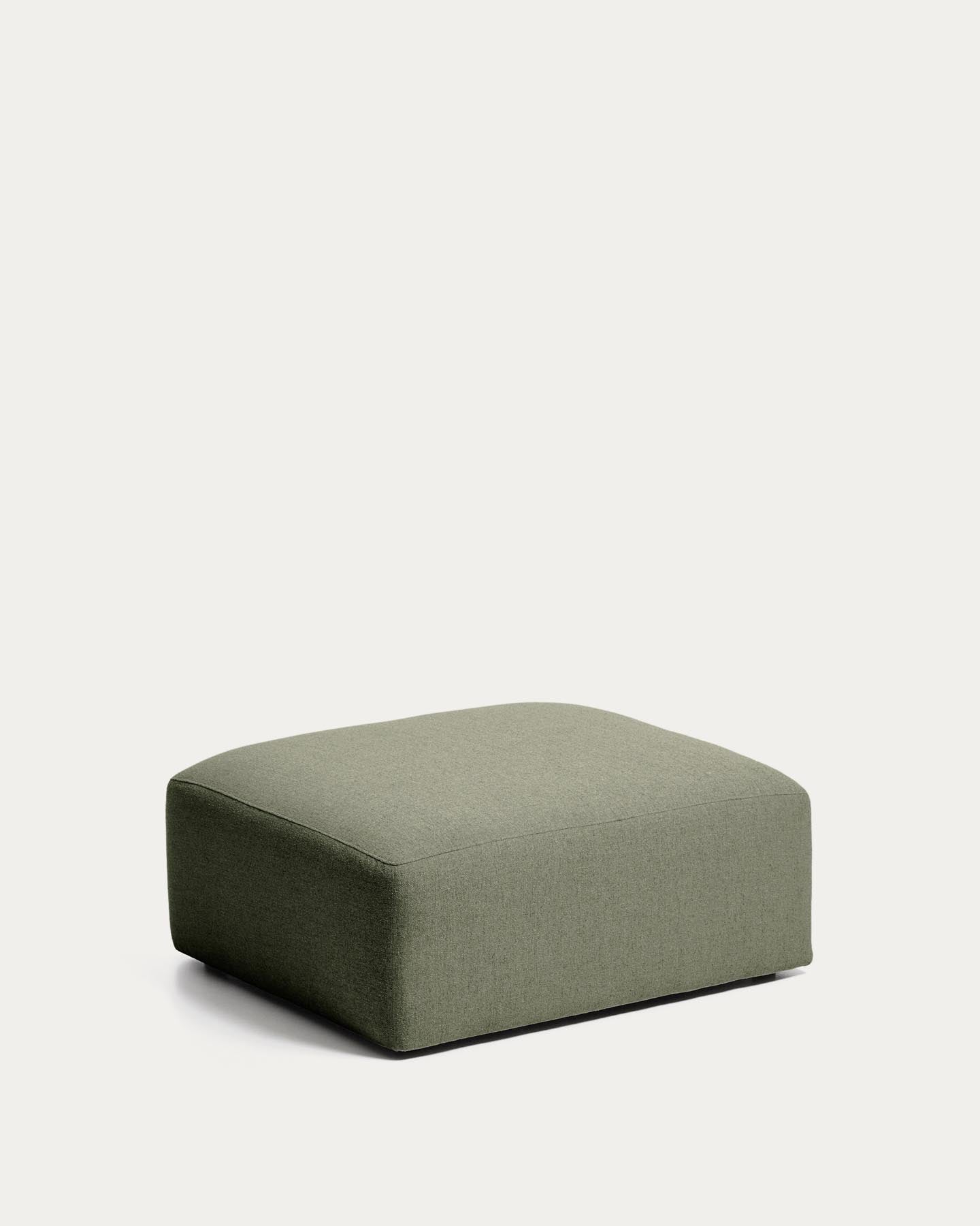 Pouf-Randmodul Blok in grüner Chenille, 90 x 104 cm, FSC Mix Credit in Grün präsentiert im Onlineshop von KAQTU Design AG. Pouf ist von Kave Home