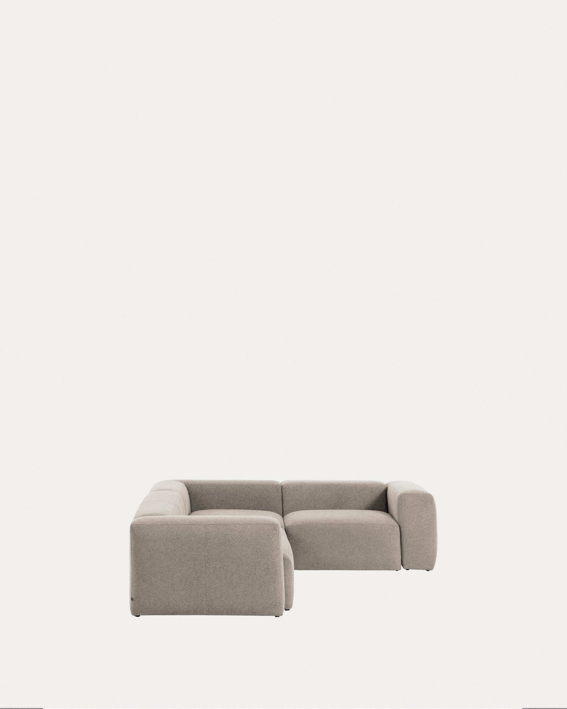 Modernes Ecksofa Blok in Beige, 4-Sitzer, Masse 320x230 cm, stilvoll und bequem, ideal für Ihr Wohnzimmer.