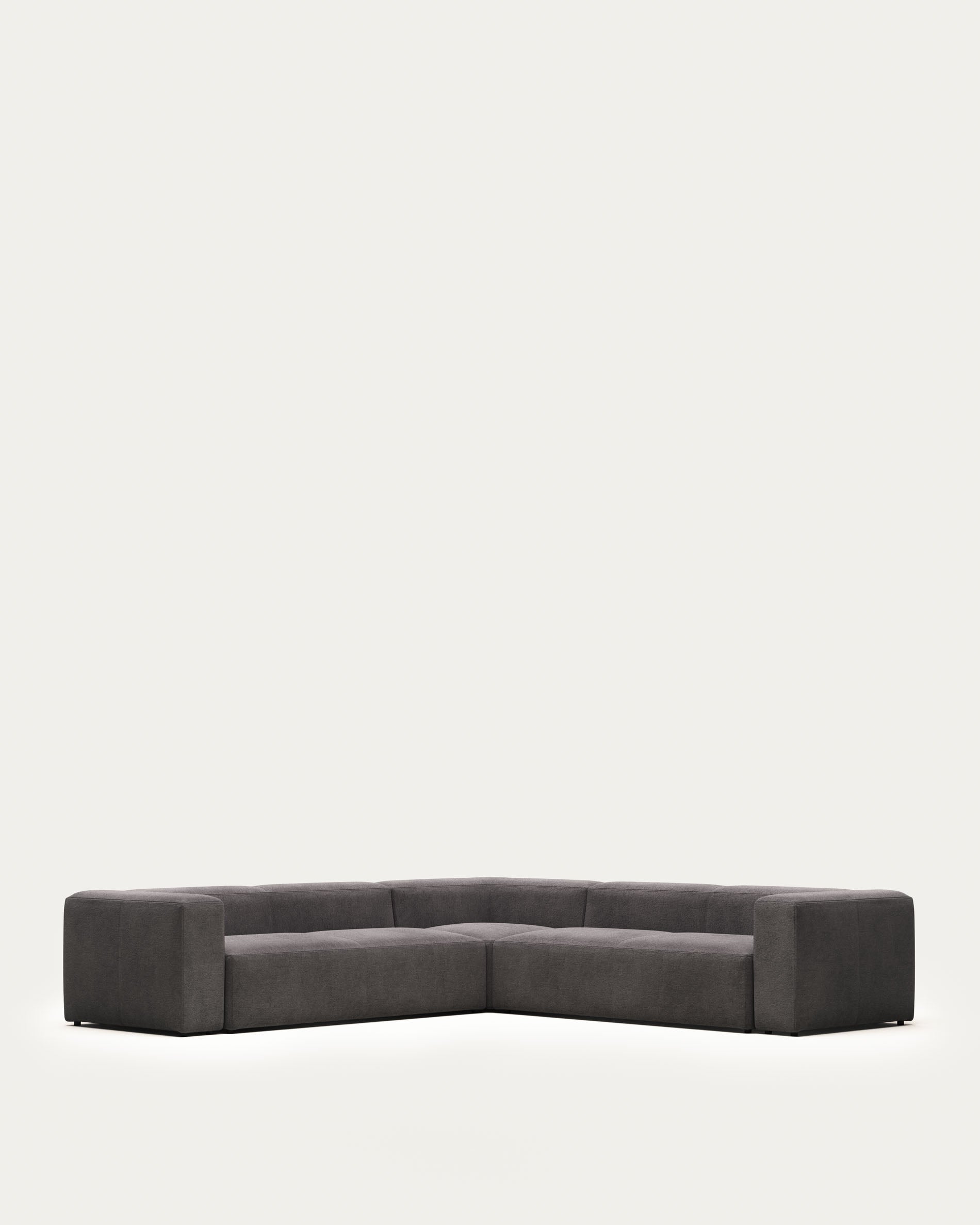 Blok 6-Sitzer-Ecksofa in Grau 320 x 320 cm FR in Grau präsentiert im Onlineshop von KAQTU Design AG. Ecksofa ist von Kave Home