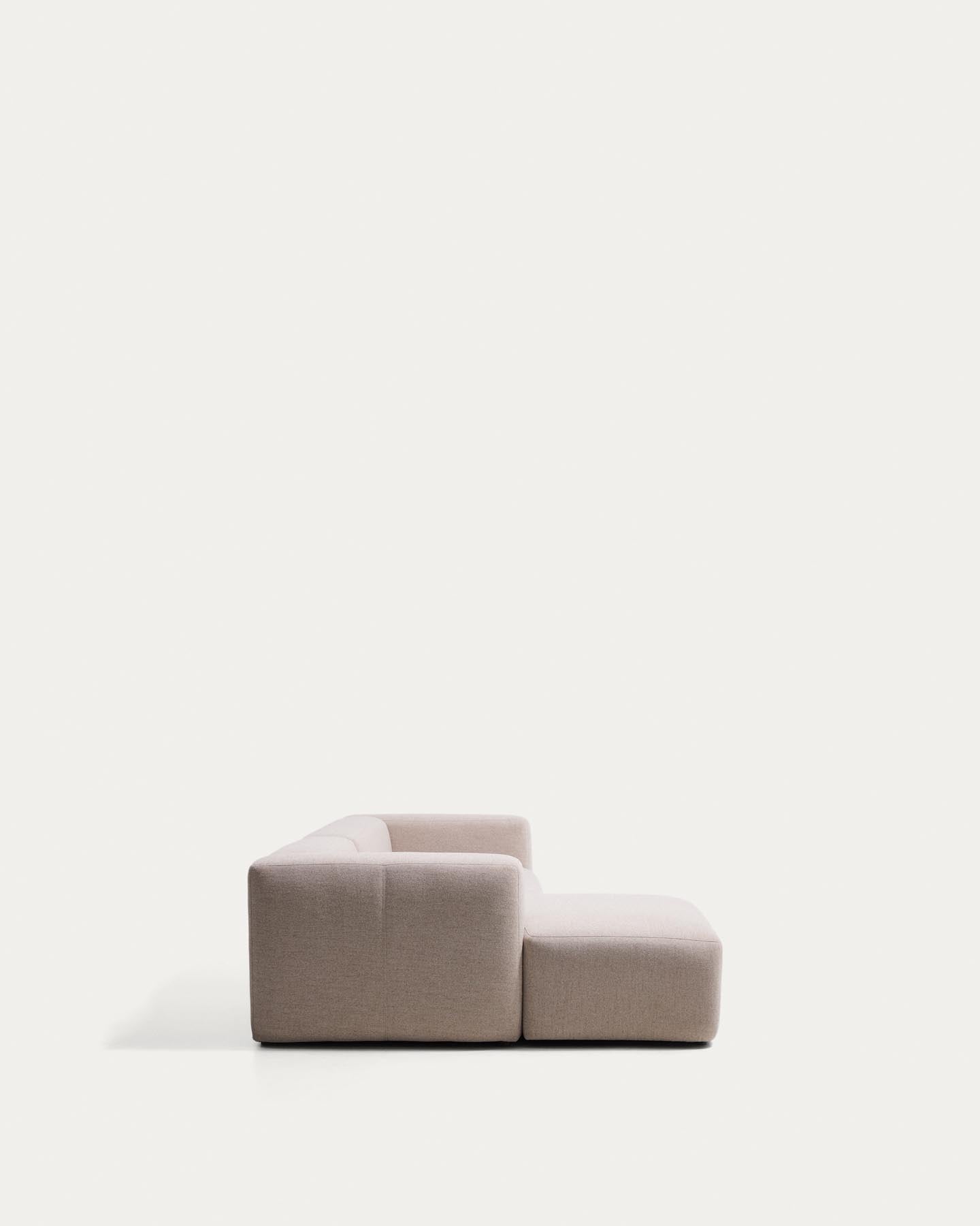 3-Sitzer-Sofa Blok mit Chaiselongue links in beiger Chenille, 300 cm, FSC Mix Credit in Beige präsentiert im Onlineshop von KAQTU Design AG. L-Sofa links ist von Kave Home