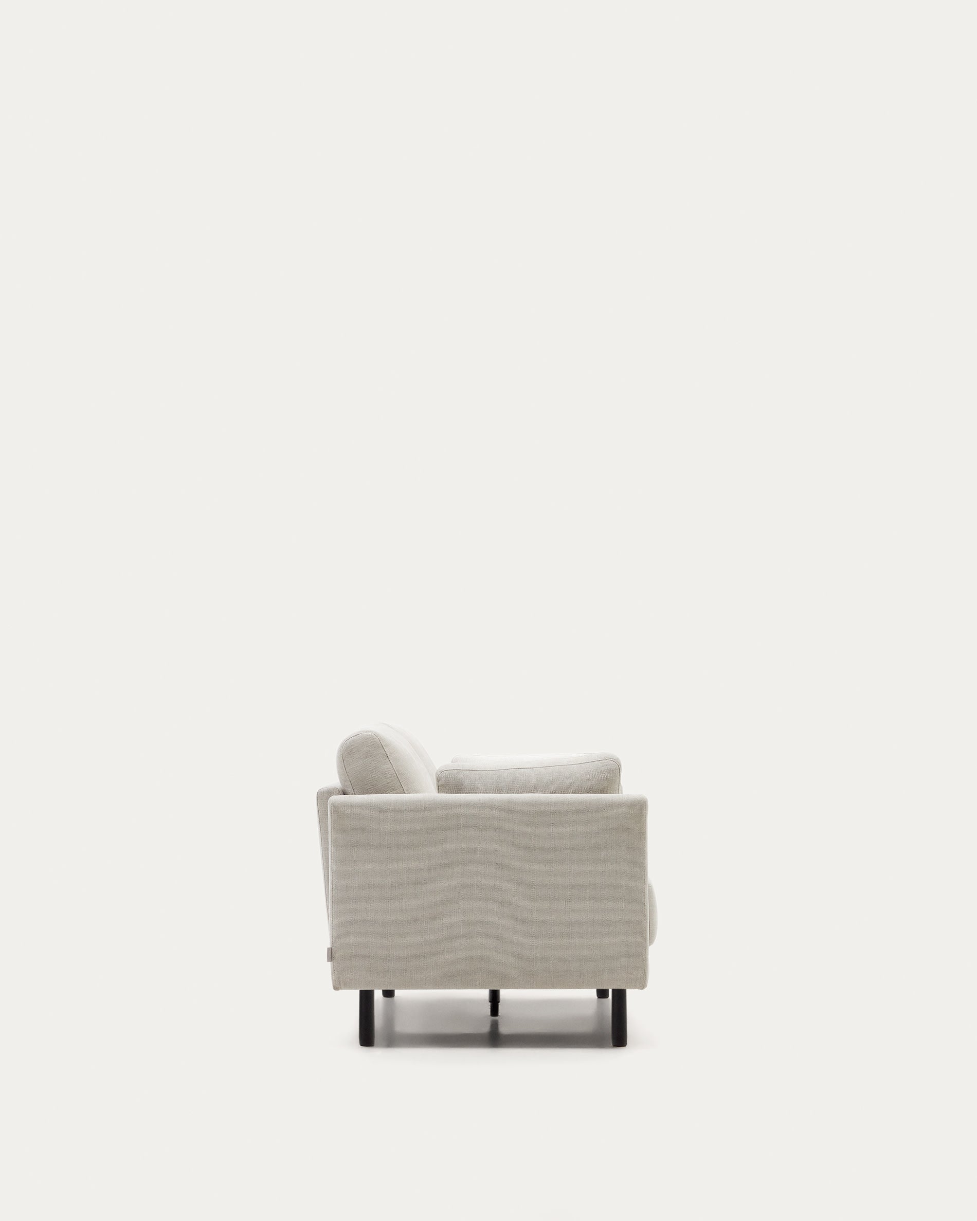 Stilvolles 2-Sitzer-Sofa in Perle aus strapazierfähigem Chenille, 170 cm, mit eleganten schwarzen Massivholzbeinen – perfekt für jedes Zuhause.