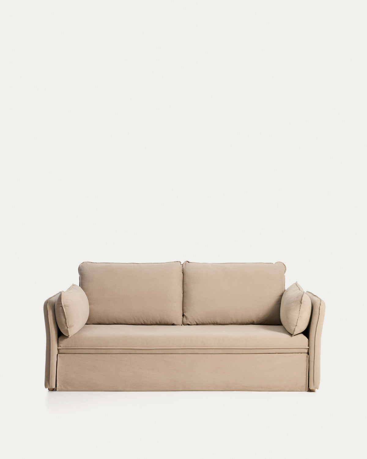 Tanit Schlafsofa beige und Beine aus massivem Buchenholz mit natürlichem Finish 210 cm FSC Mix Credit in Beige präsentiert im Onlineshop von KAQTU Design AG. Bettsofa ist von Kave Home
