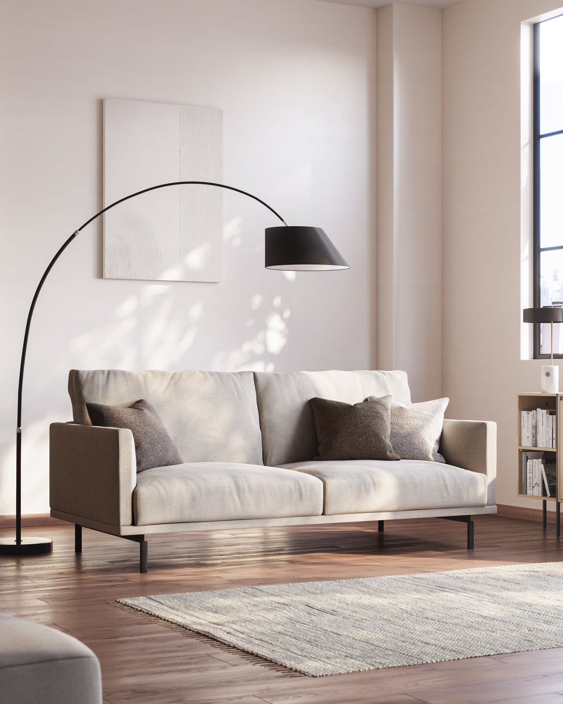 Erleben Sie das stilvolle Galene 2-Sitzer Sofa in Beige von Kave Home. Komfortabel, umweltfreundlich und ideal für moderne Wohnräume.