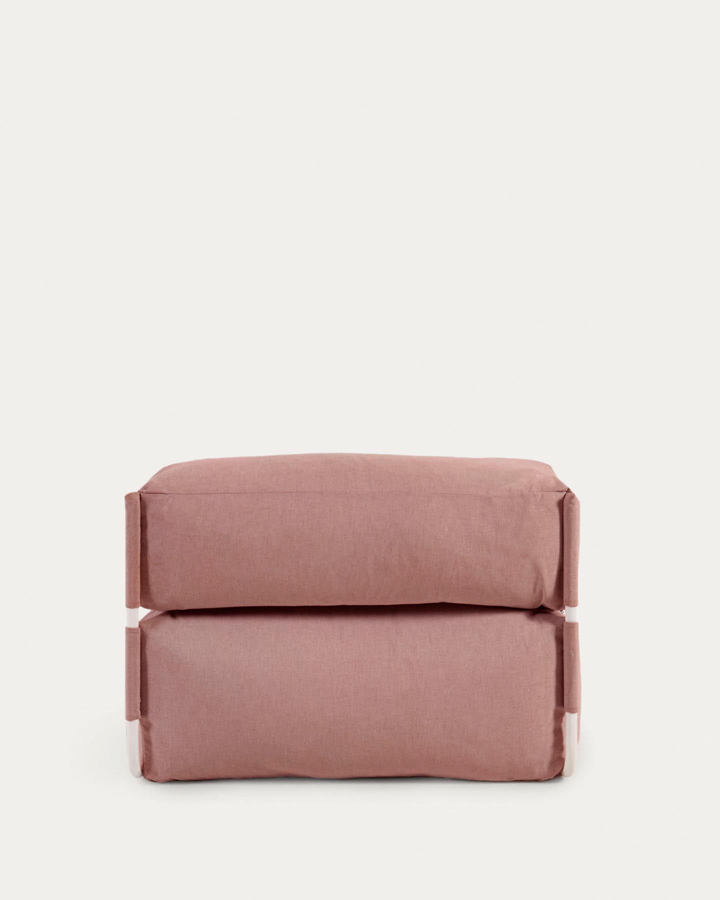 Square Pouf Modularsofa mit Rückenlehne 100% Outdoor terrakotta Aluminium weiß 101 x 101cm in Terrakotta präsentiert im Onlineshop von KAQTU Design AG. Outdoor-Sessel ist von Kave Home