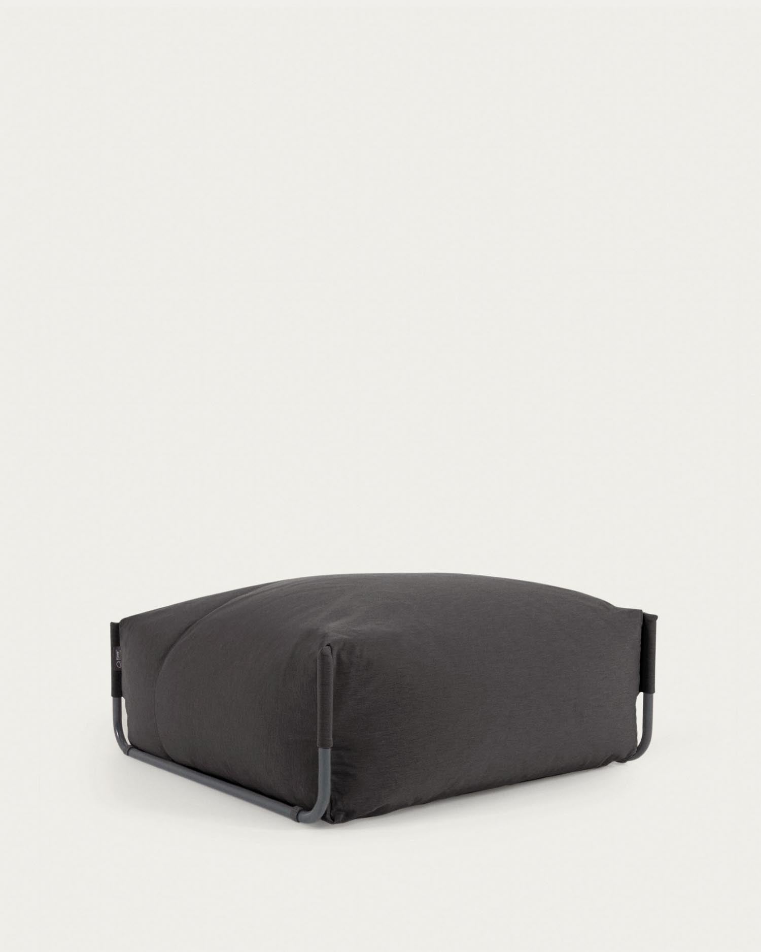 Entdecken Sie den Square Pouf Modularsofa von Kave Home: 100% wetterfest, dunkelgrau, mit robustem Aluminiumgestell. Ideal für stilvolle Outdoor-Bereiche!
