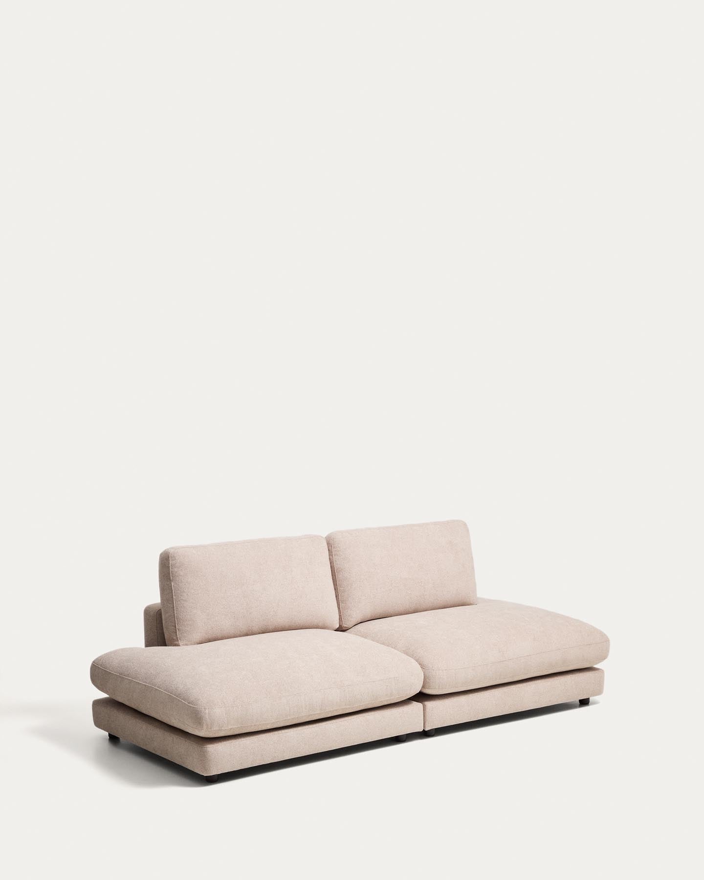 3-Sitzer-Modularsofa Gala aus beigem Microbouclé, FSC Mix Credit, 240 cm in Beige präsentiert im Onlineshop von KAQTU Design AG. 3er Sofa ist von Kave Home