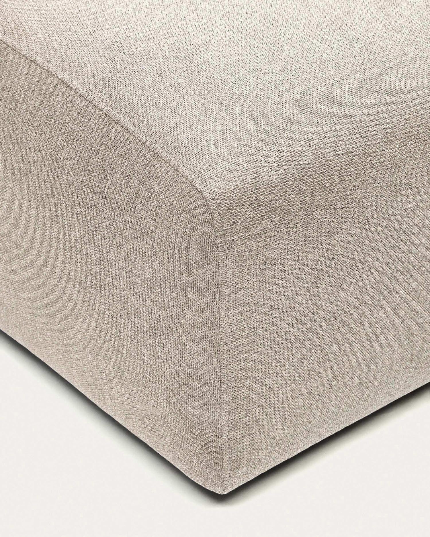 Beige Neom Pouf Randmodul (75 x 89 cm) von Kave Home: Ideal für kreative Wohnraumgestaltungen und umweltbewusste Einrichtungslösungen.