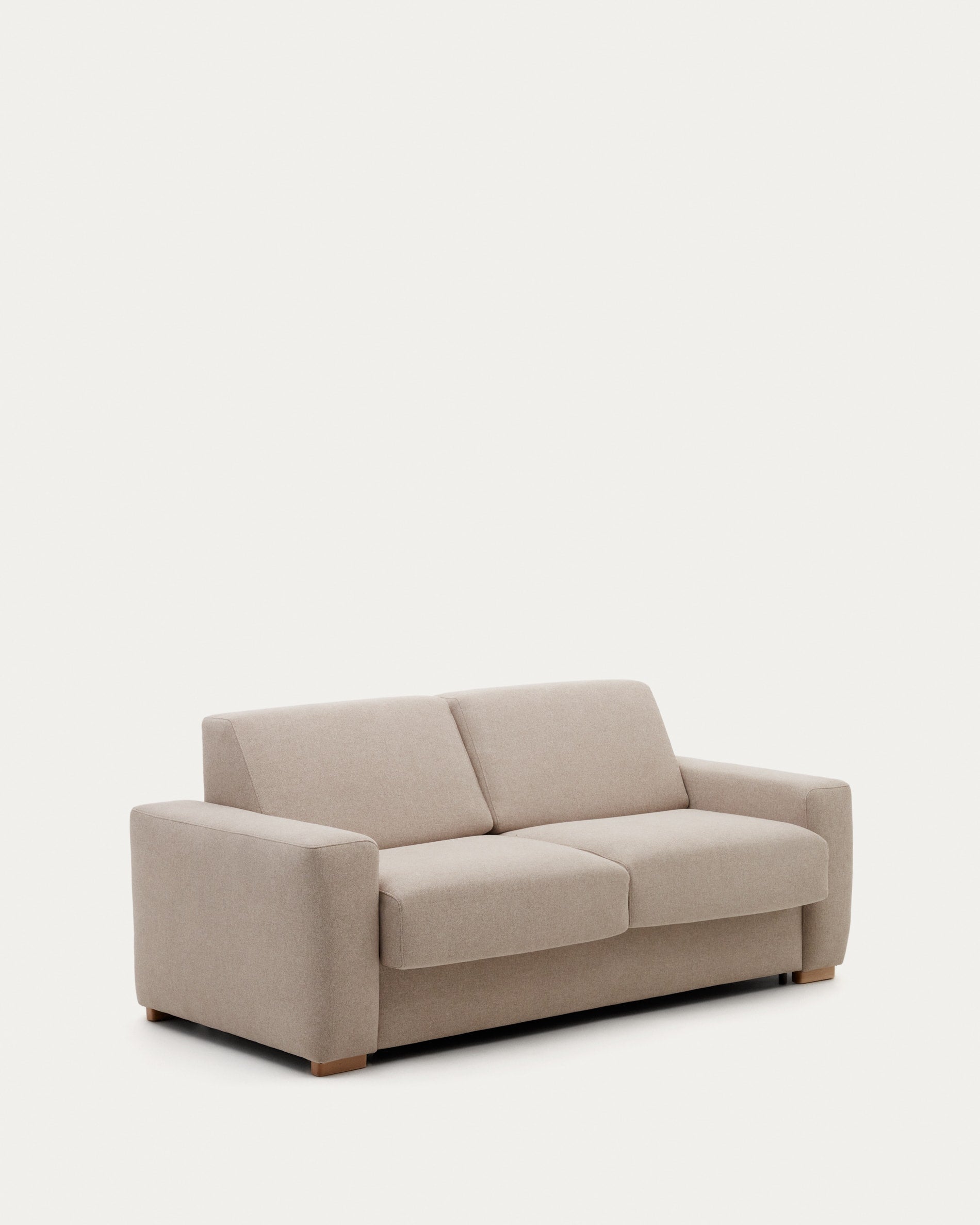 Das Anley 2-Sitzer-Bettsofa in Beige (204 cm) von Kave Home bietet Komfort und Stil mit nachhaltigem FSC-zertifiziertem Holz.