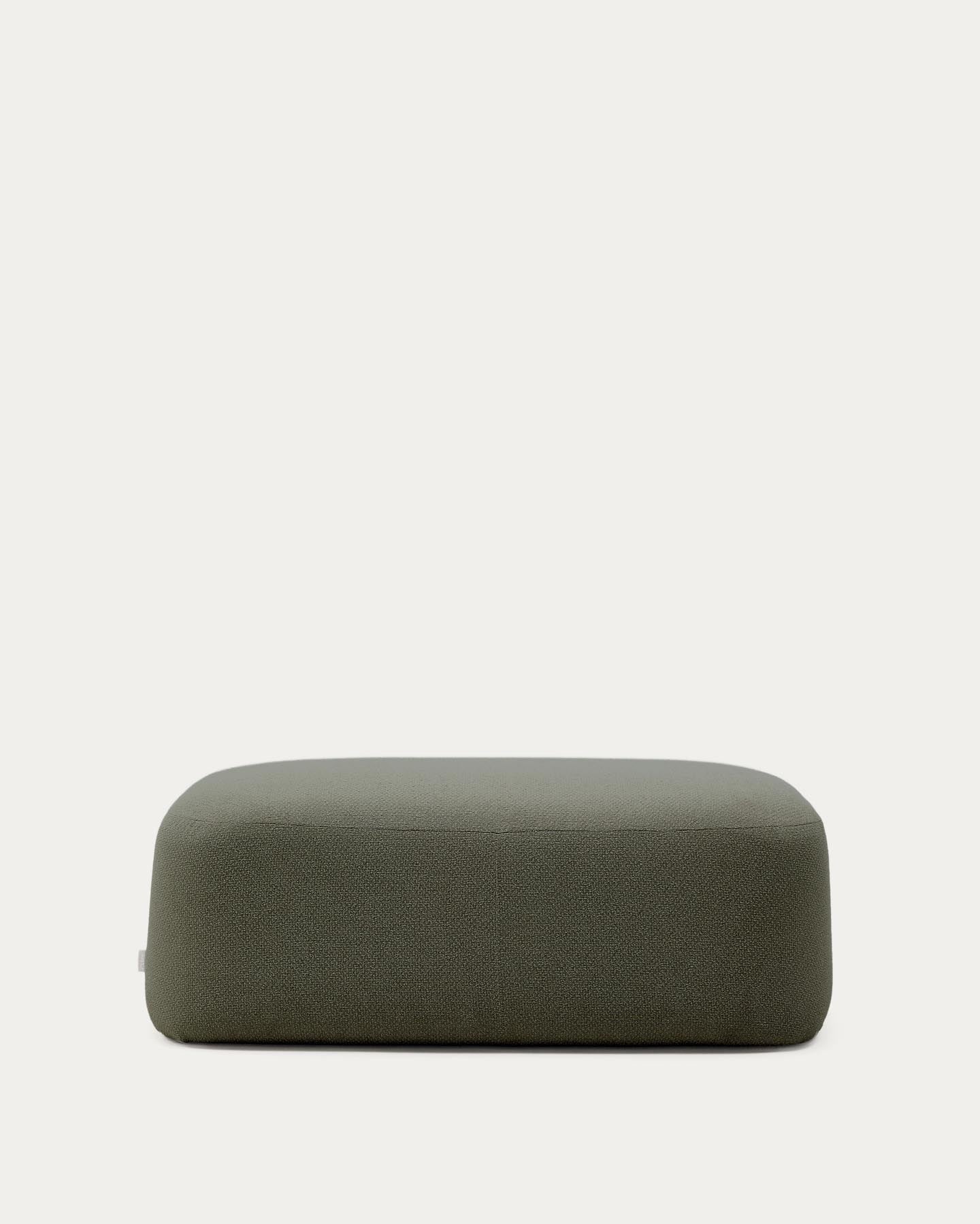 Schwer entflammbare Fussablage Martina in grüner Chenille 123 x 85 cm in Grün präsentiert im Onlineshop von KAQTU Design AG. Pouf ist von Kave Home