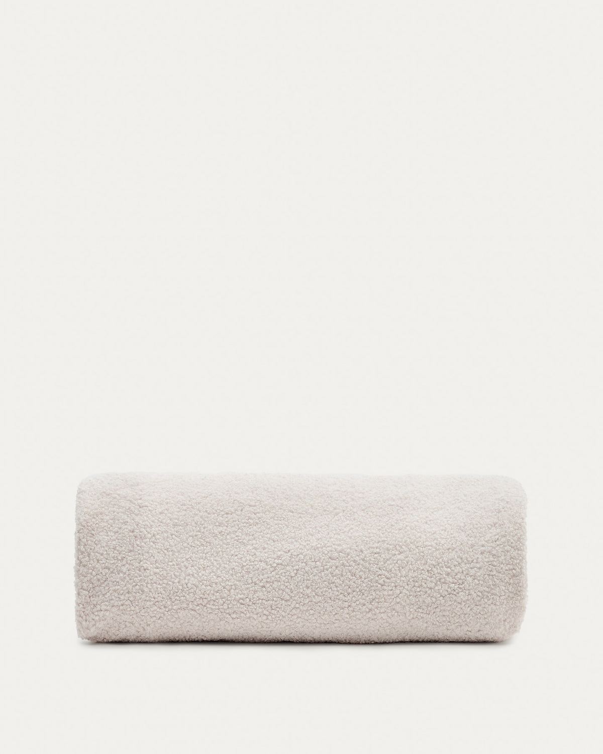 Bezug für Fusshocker Kaeli in Bouclé Farbe Écru Ø 90 cm in Ecru präsentiert im Onlineshop von KAQTU Design AG. Ottoman-Zubehör ist von Kave Home