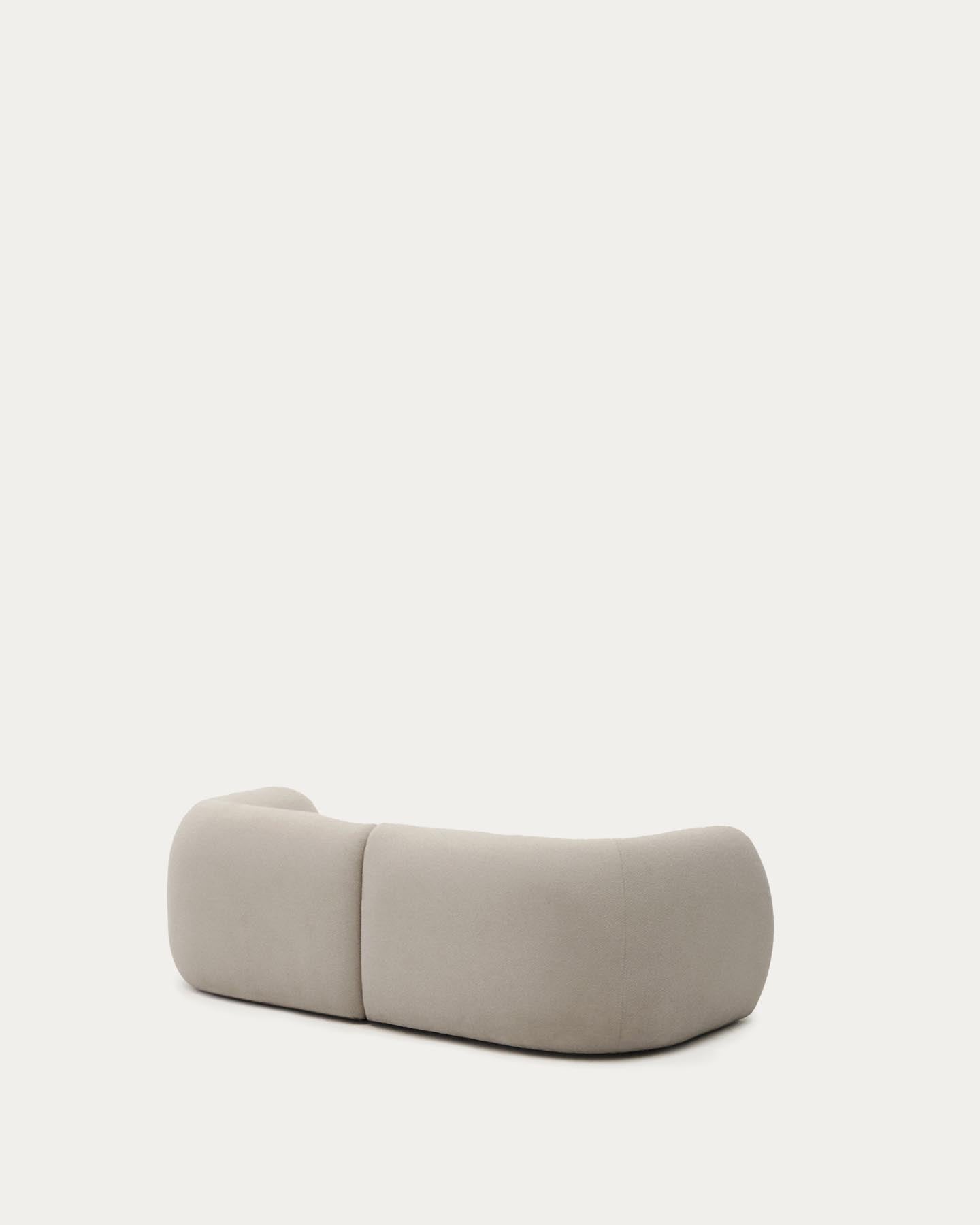 2-Sitzer-Modularsofa Martina mit Chenille und Chaiselongue rechts in Steinton 230 cm in Steinfarben präsentiert im Onlineshop von KAQTU Design AG. L-Sofa rechts ist von Kave Home